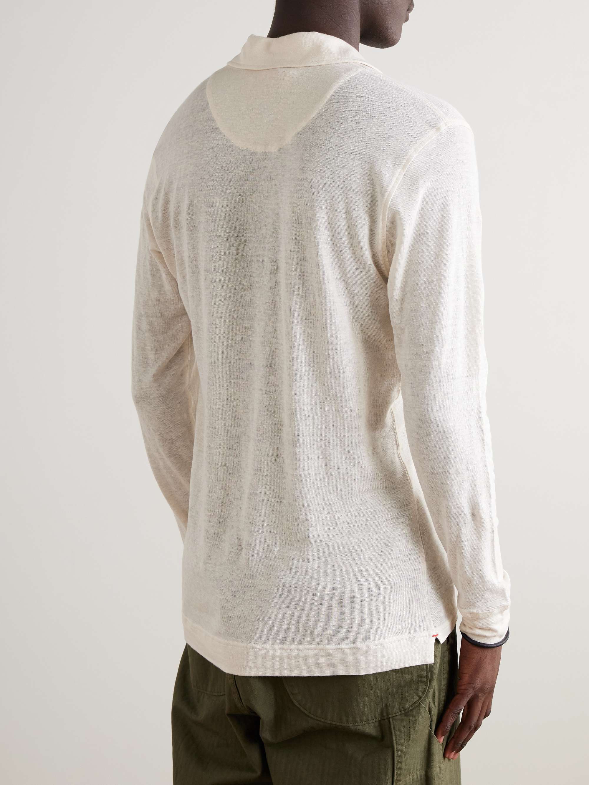 Felix Linen-Blend Jersey Polo Shirt view