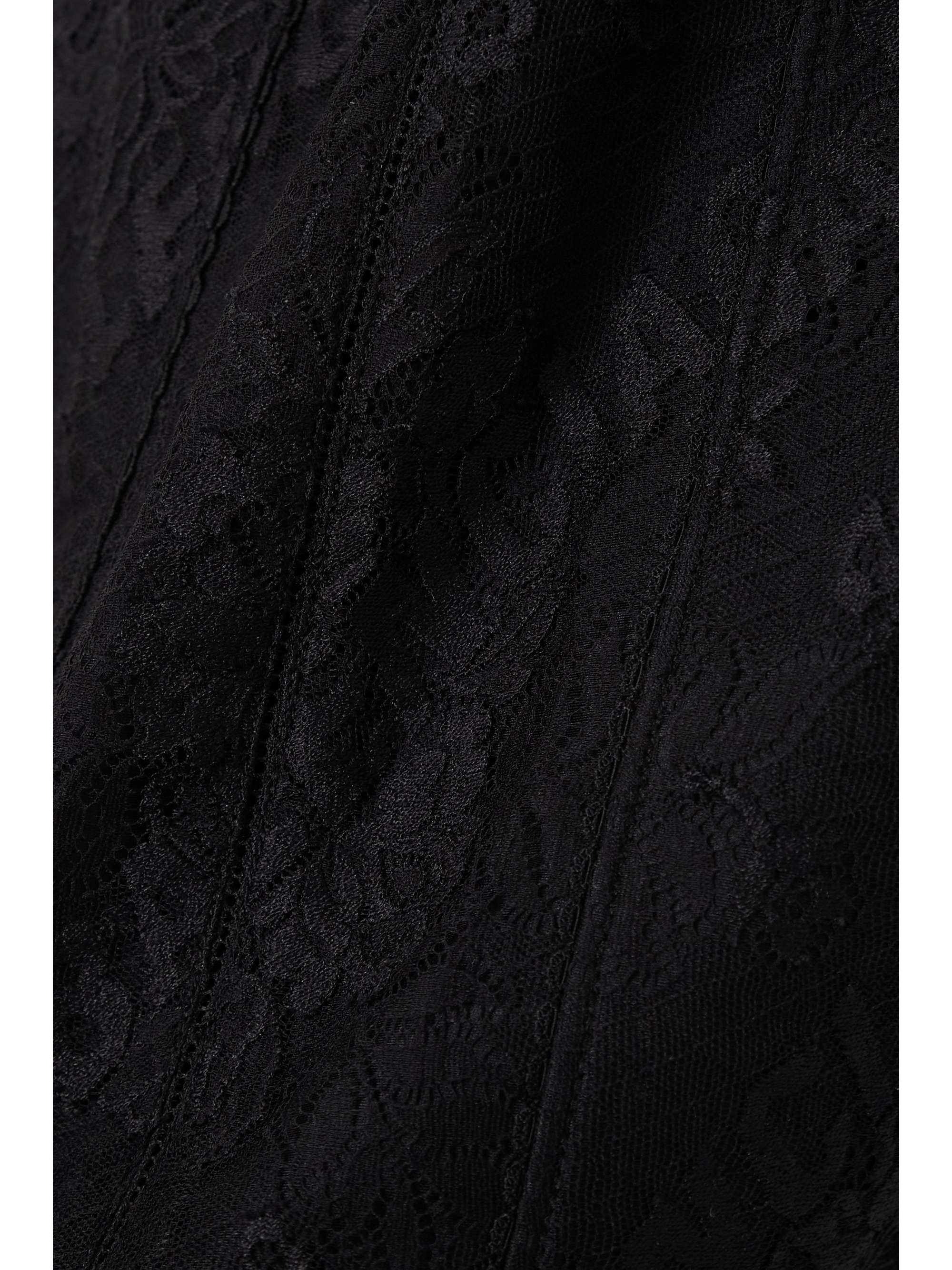 Paneled stretch-lace mini dress view