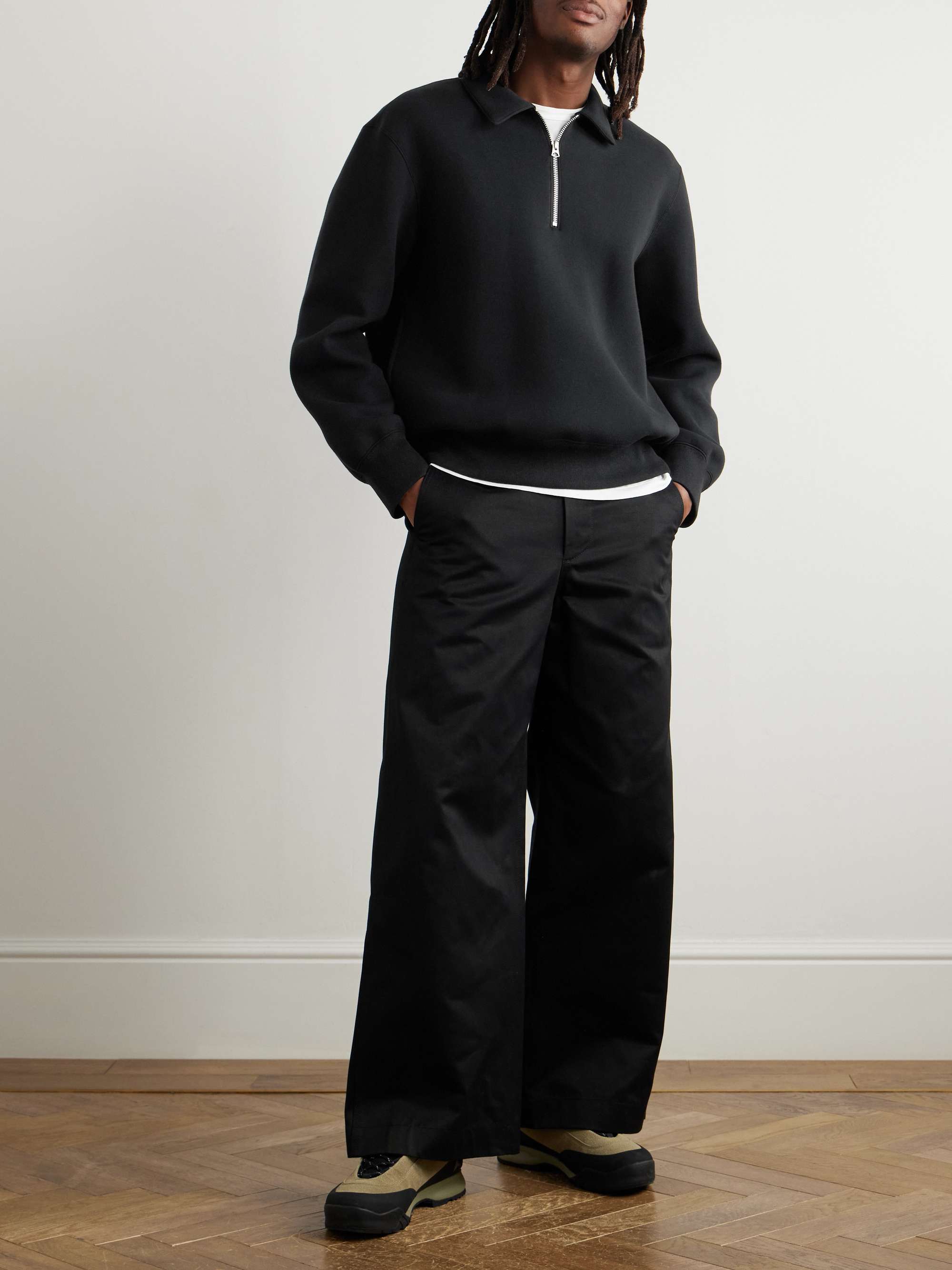 Sponge Cotton-Blend Fleece Half-Zip Sweatshirt view