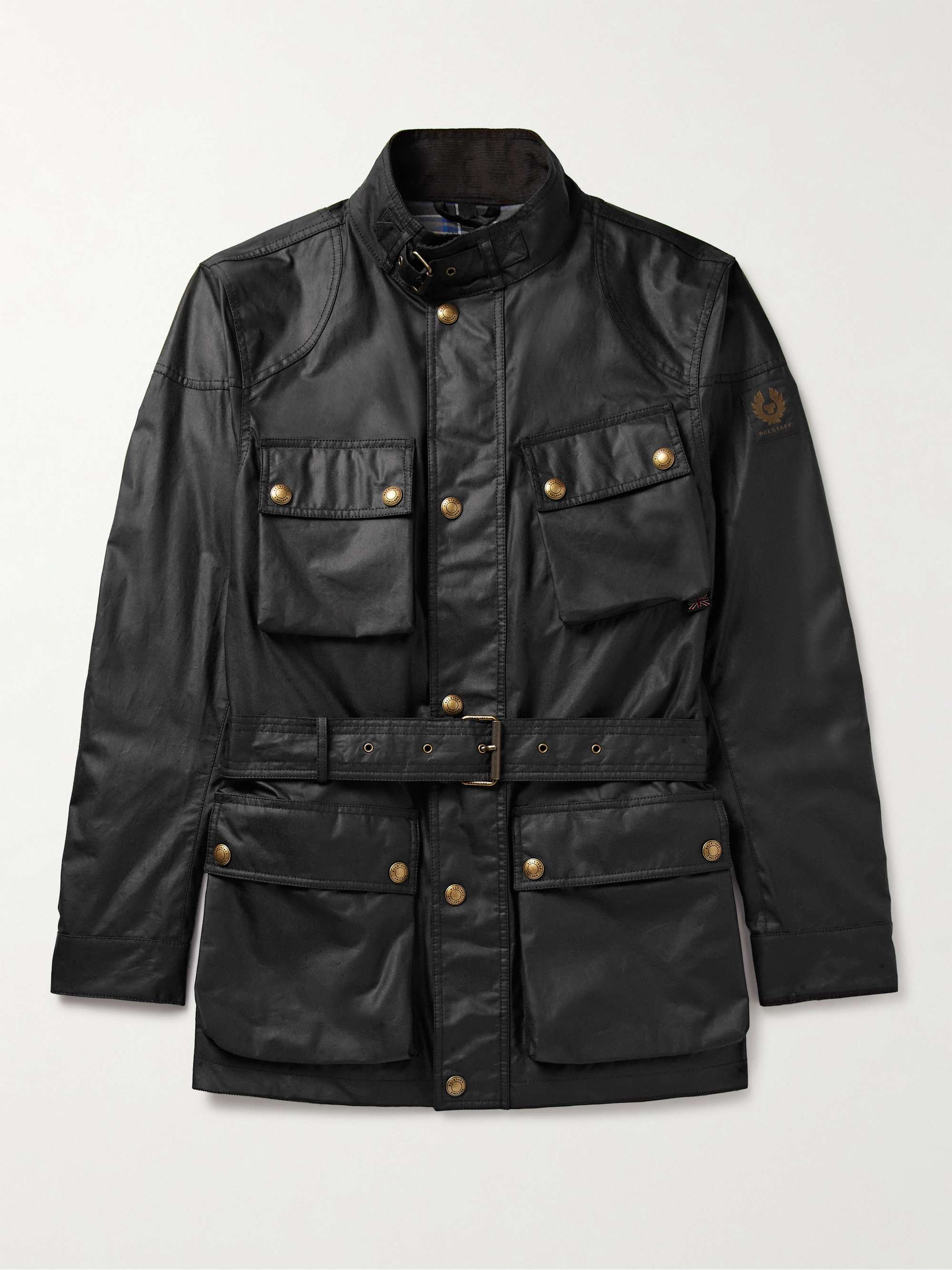 Trialmaster Belted Logo-Appliquéd Waxed-Cotton Jacket view