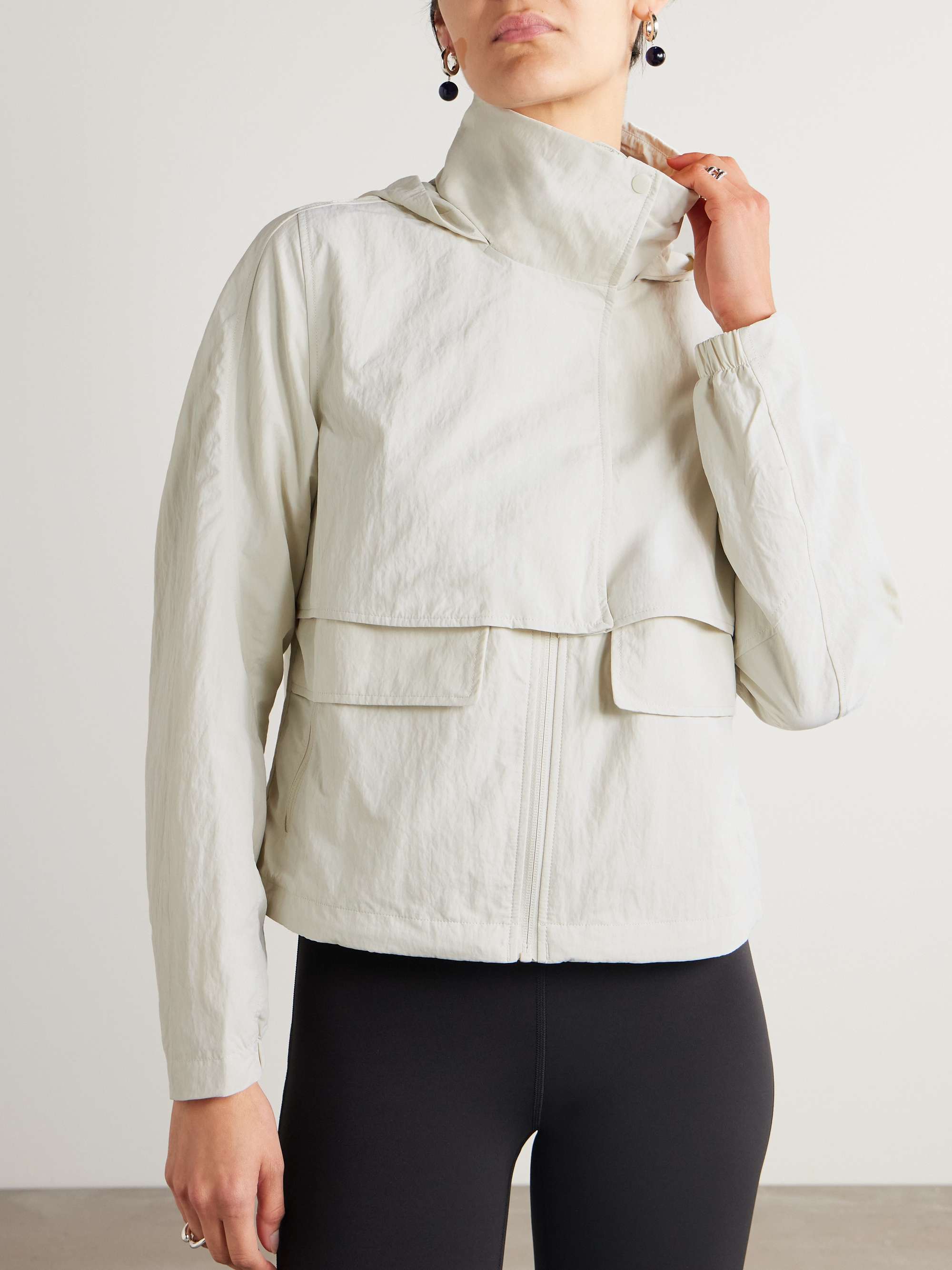 Always Effortless cropped hooded shell jacket view
