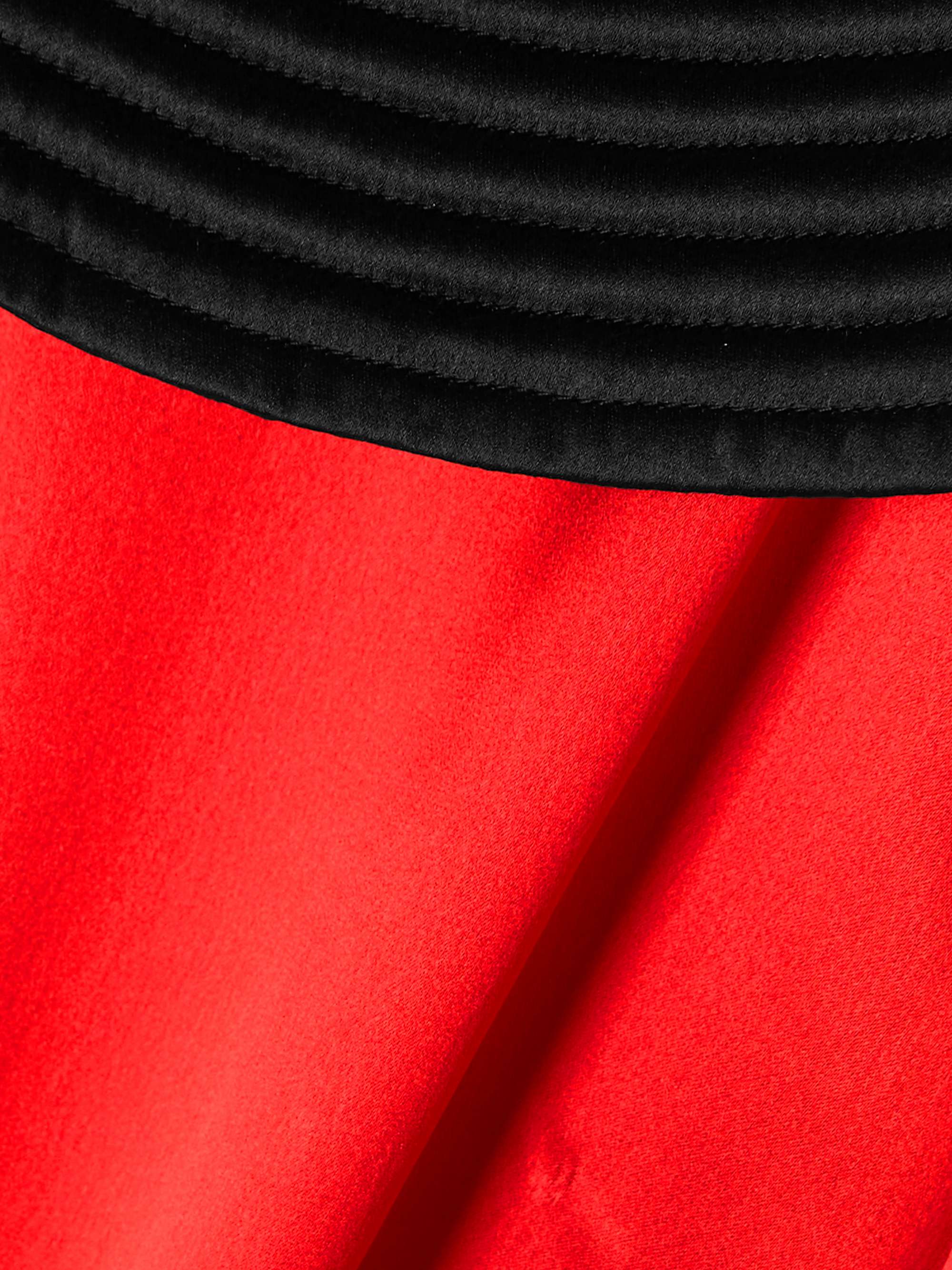 Two-tone silk-satin blouse view