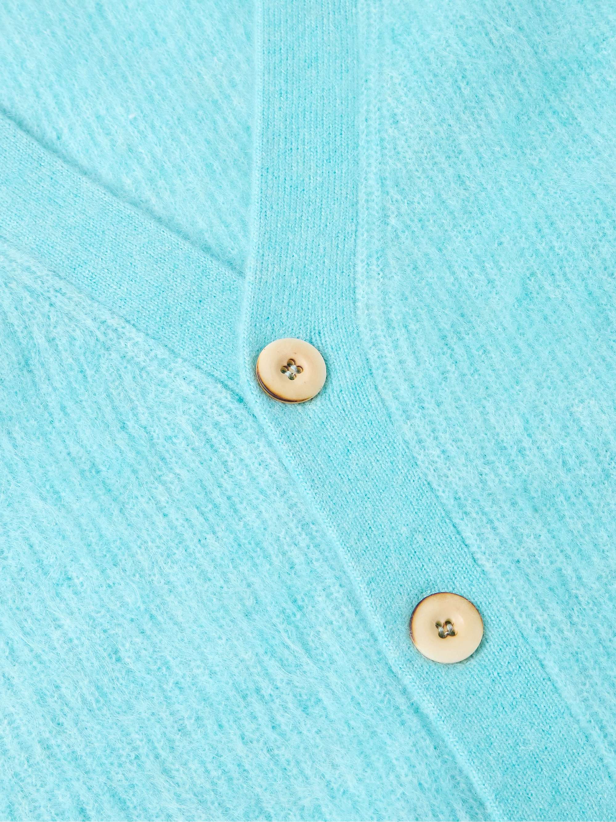 Kaito Ribbed Mohair-Blend Cardigan view