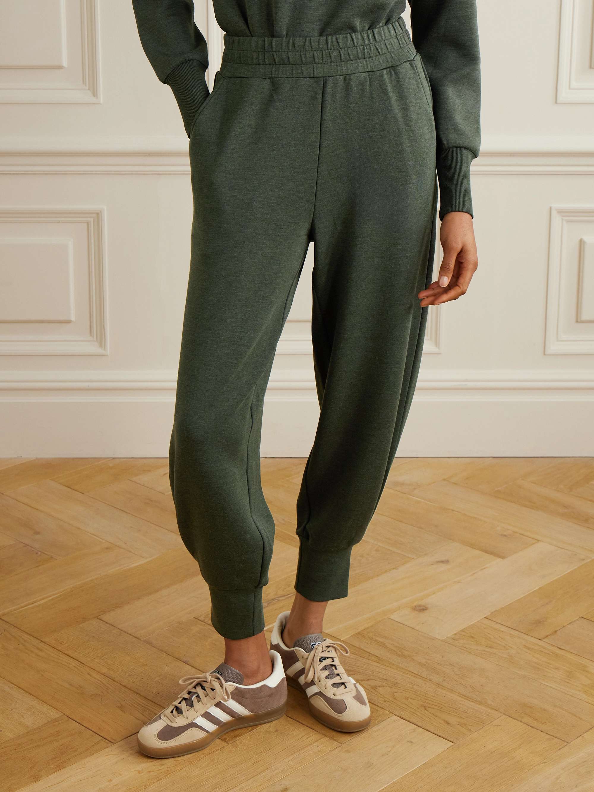 The Relaxed jersey tapered track pants view