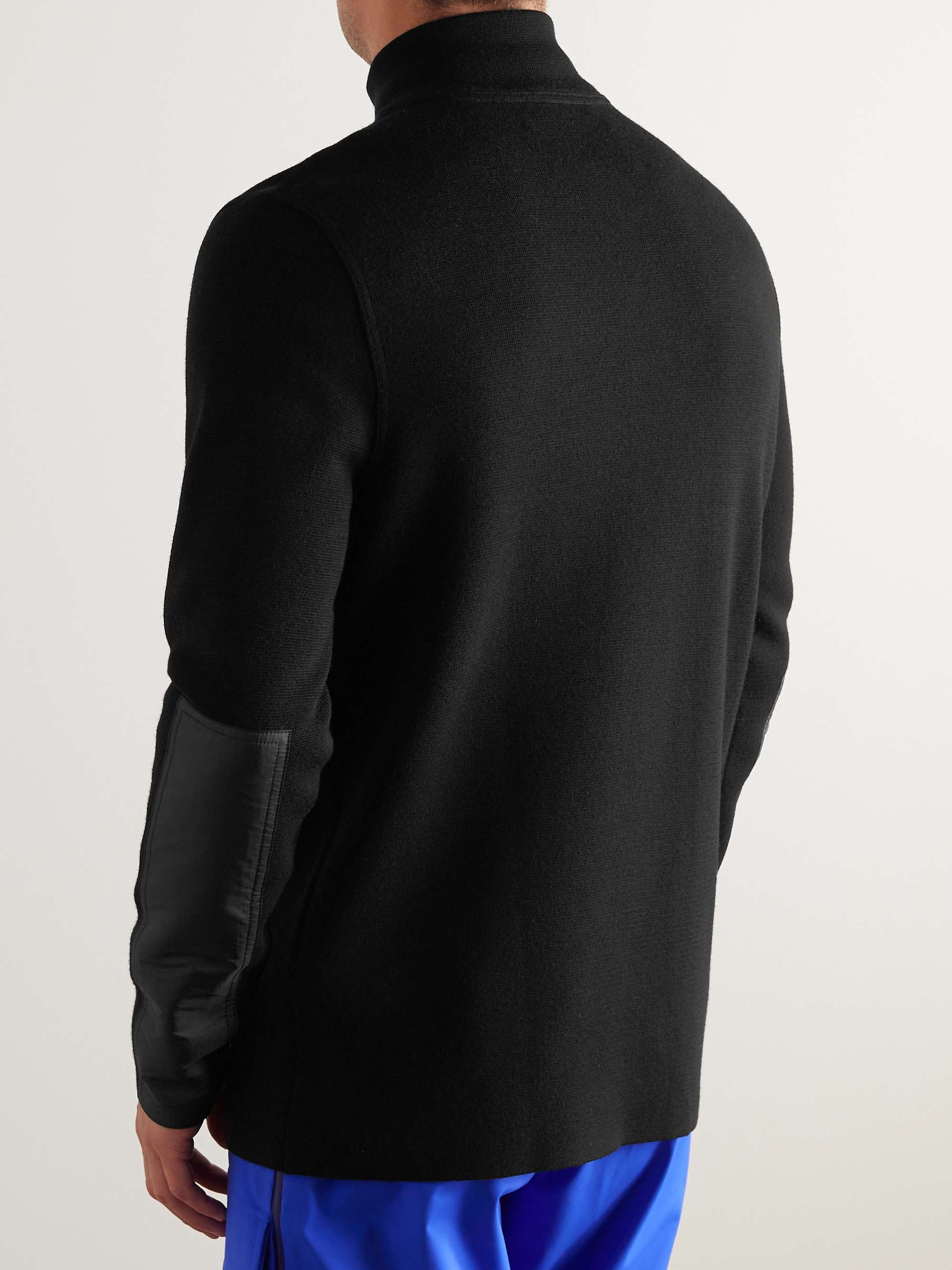 Matterhorn Shell-Trimmed Wool Half-Zip Sweater view