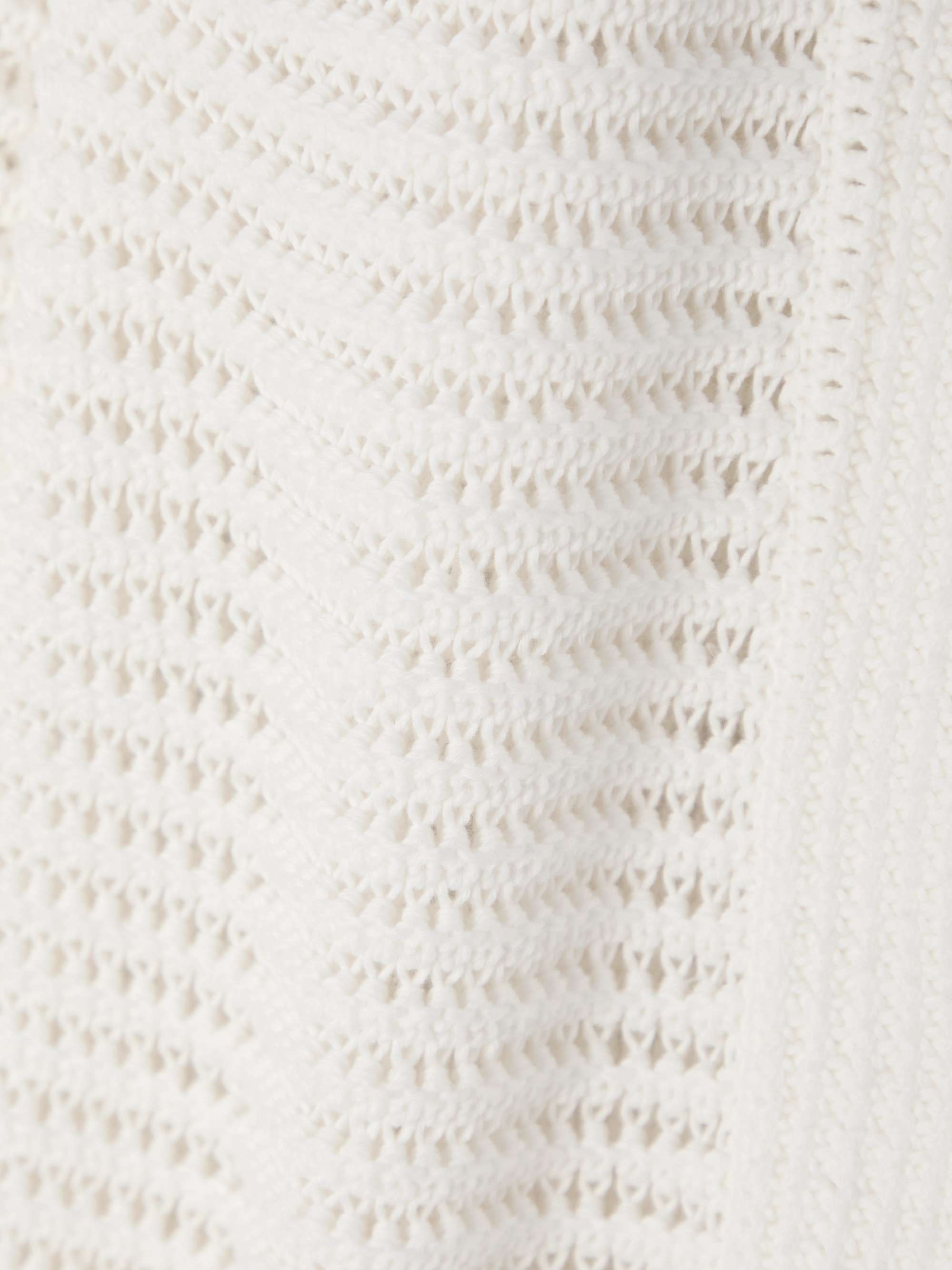 Ruffled crocheted cotton cardigan view
