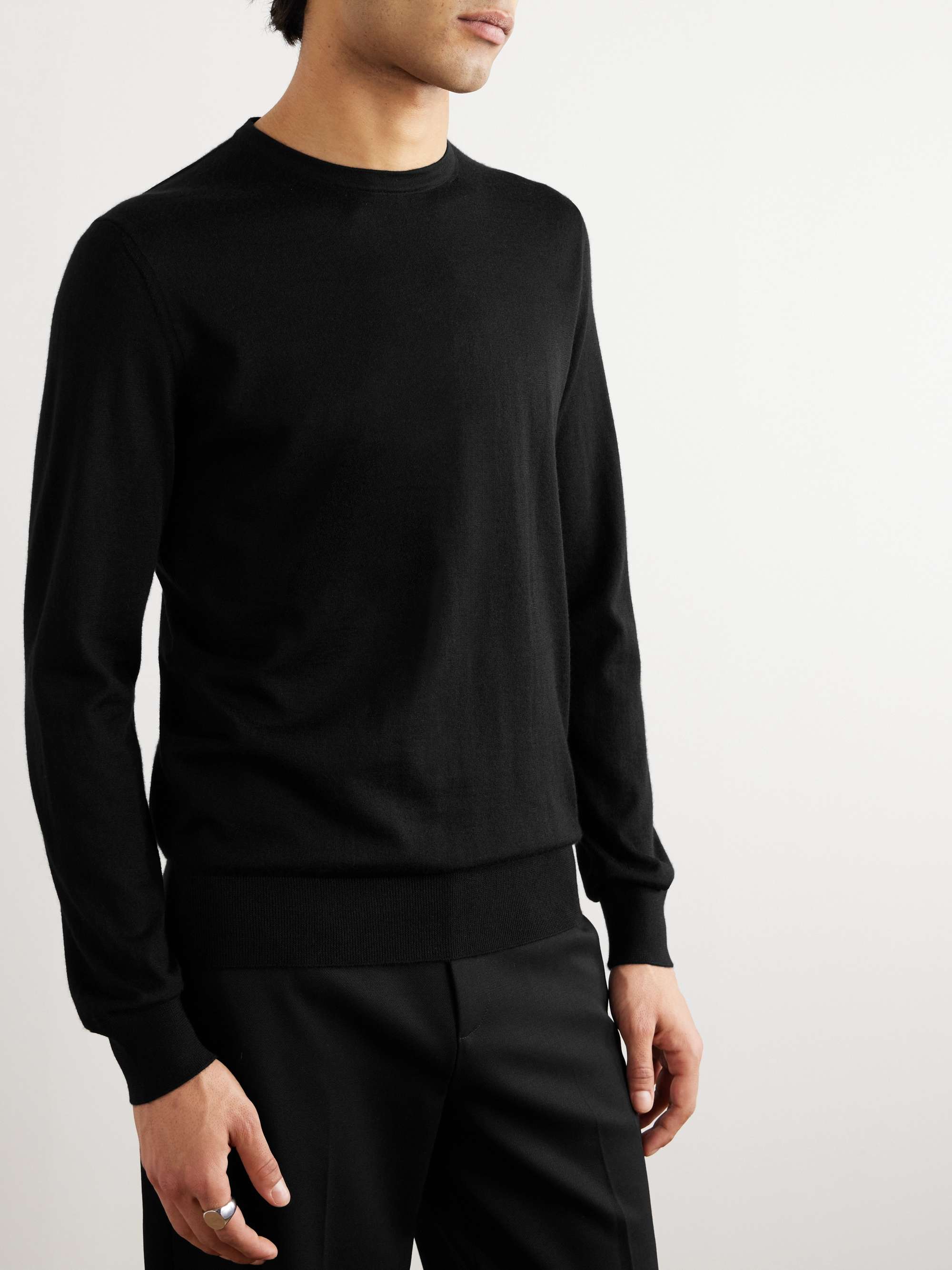 Cashmere and Silk-Blend Sweater view