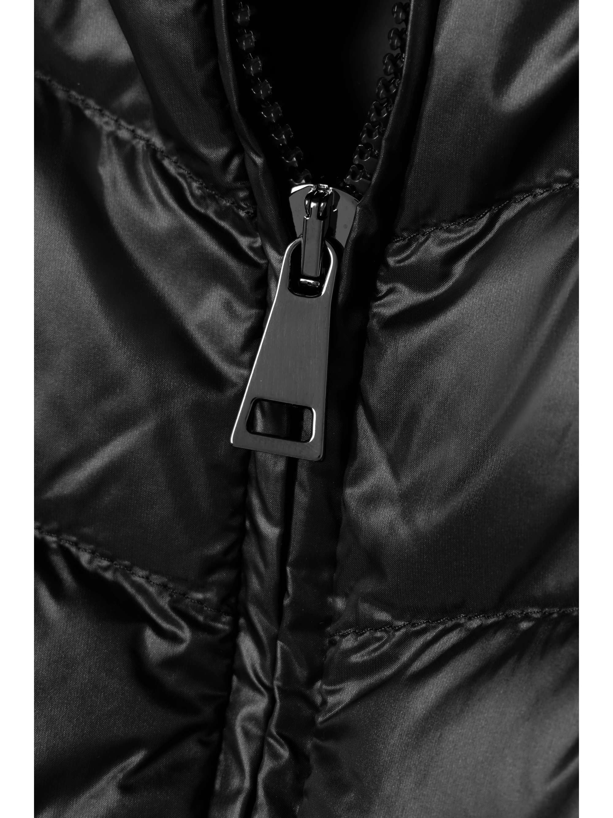 Ribbed wool and quilted shell down jacket view