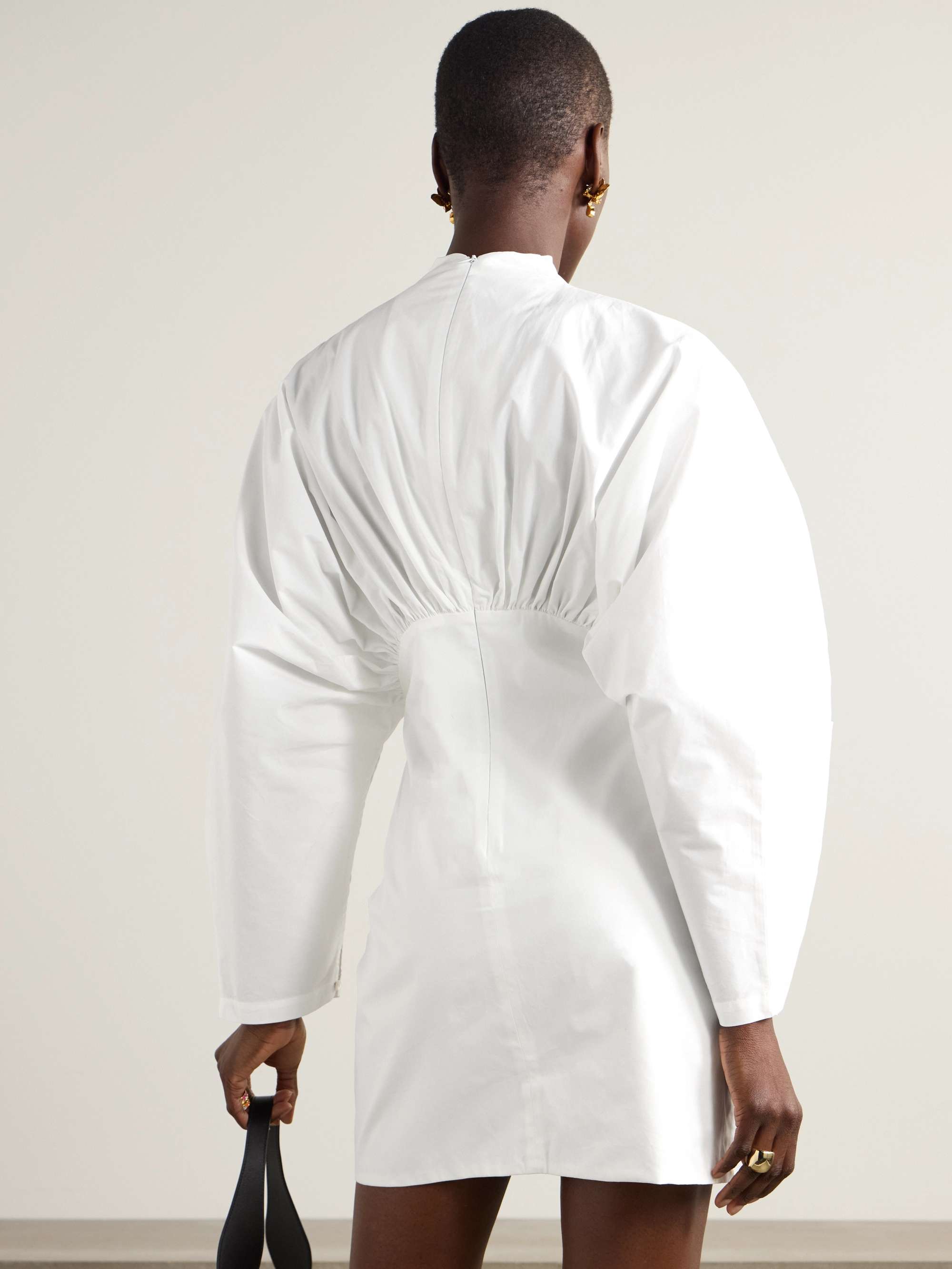 Atsuko gathered cotton-poplin mini dress view