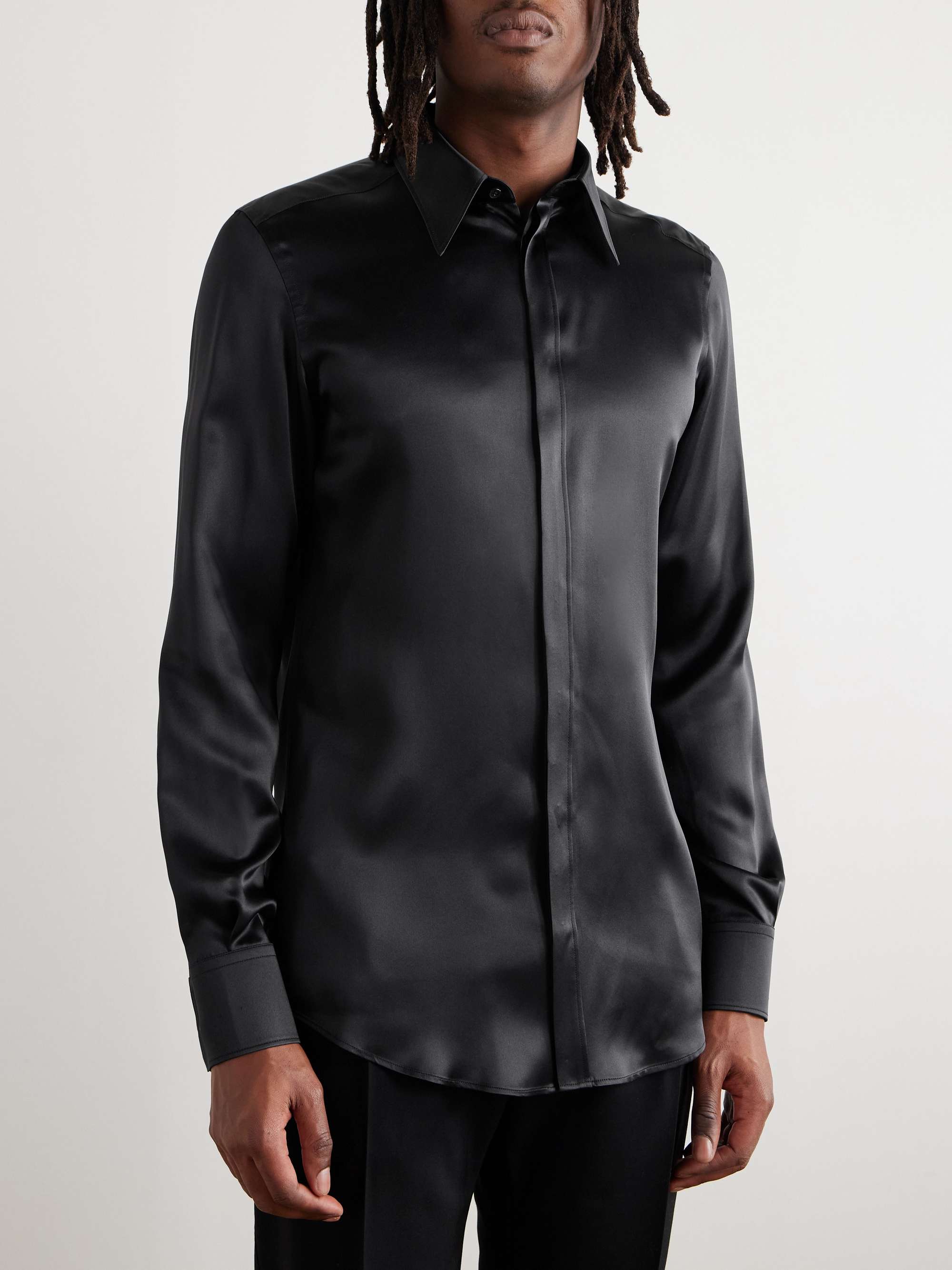 Martini Silk-Satin Shirt view