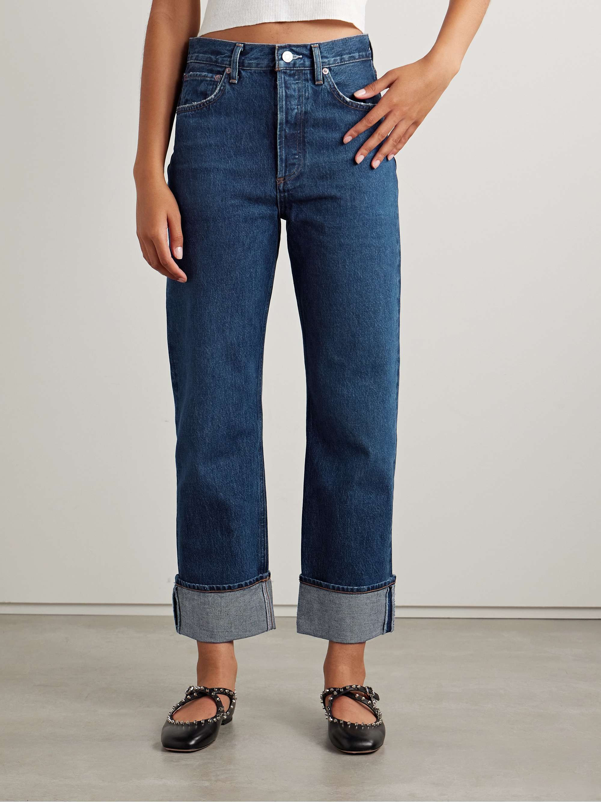 Fran cropped low-rise straight-leg jeans view