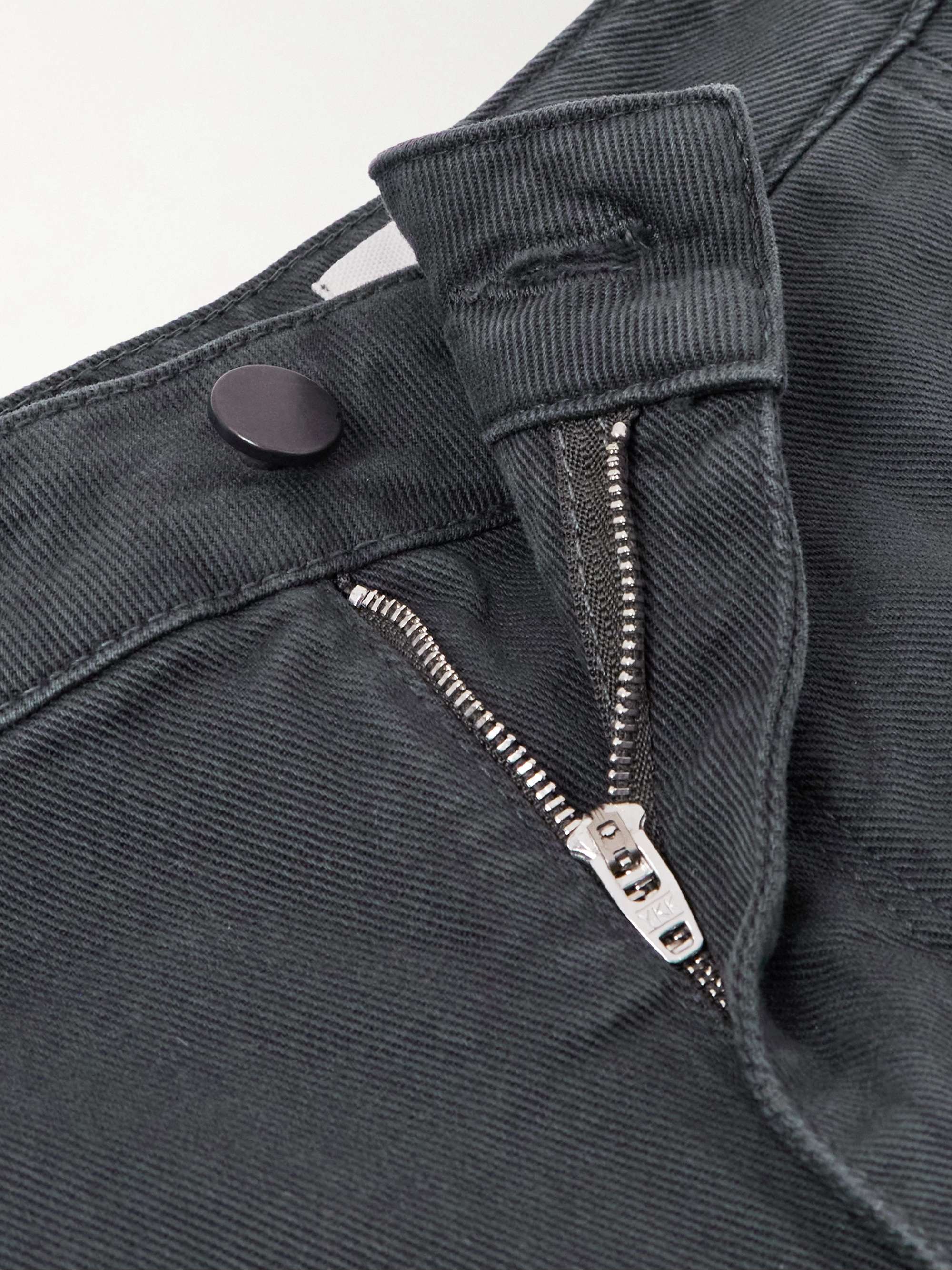 Twisted cropped paneled high-rise straight-leg jeans view
