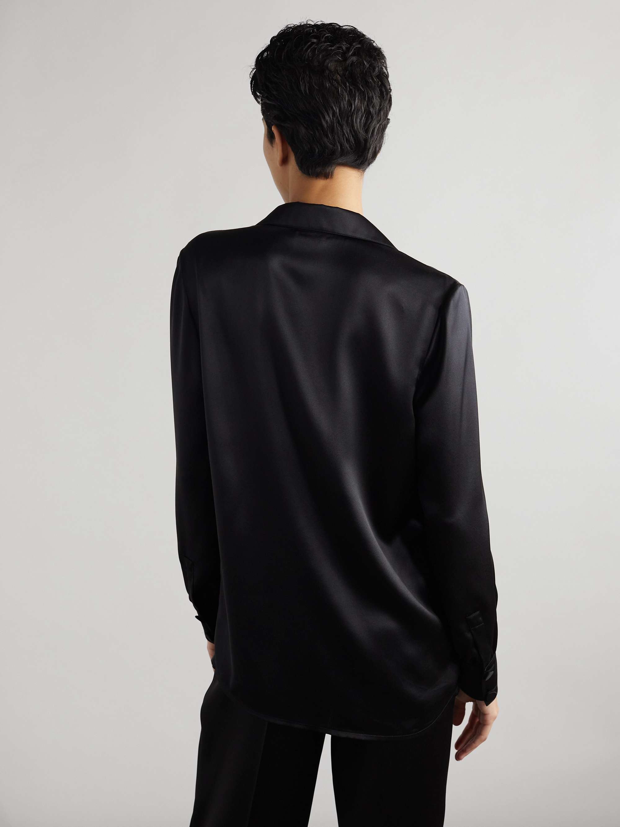 Silk-satin shirt view