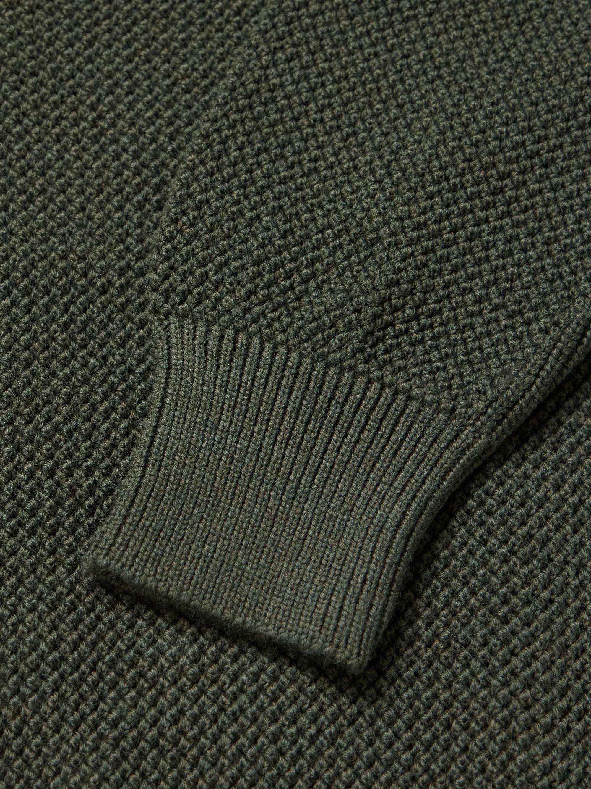 Textured-Knit Virgin Wool Polo Shirt view