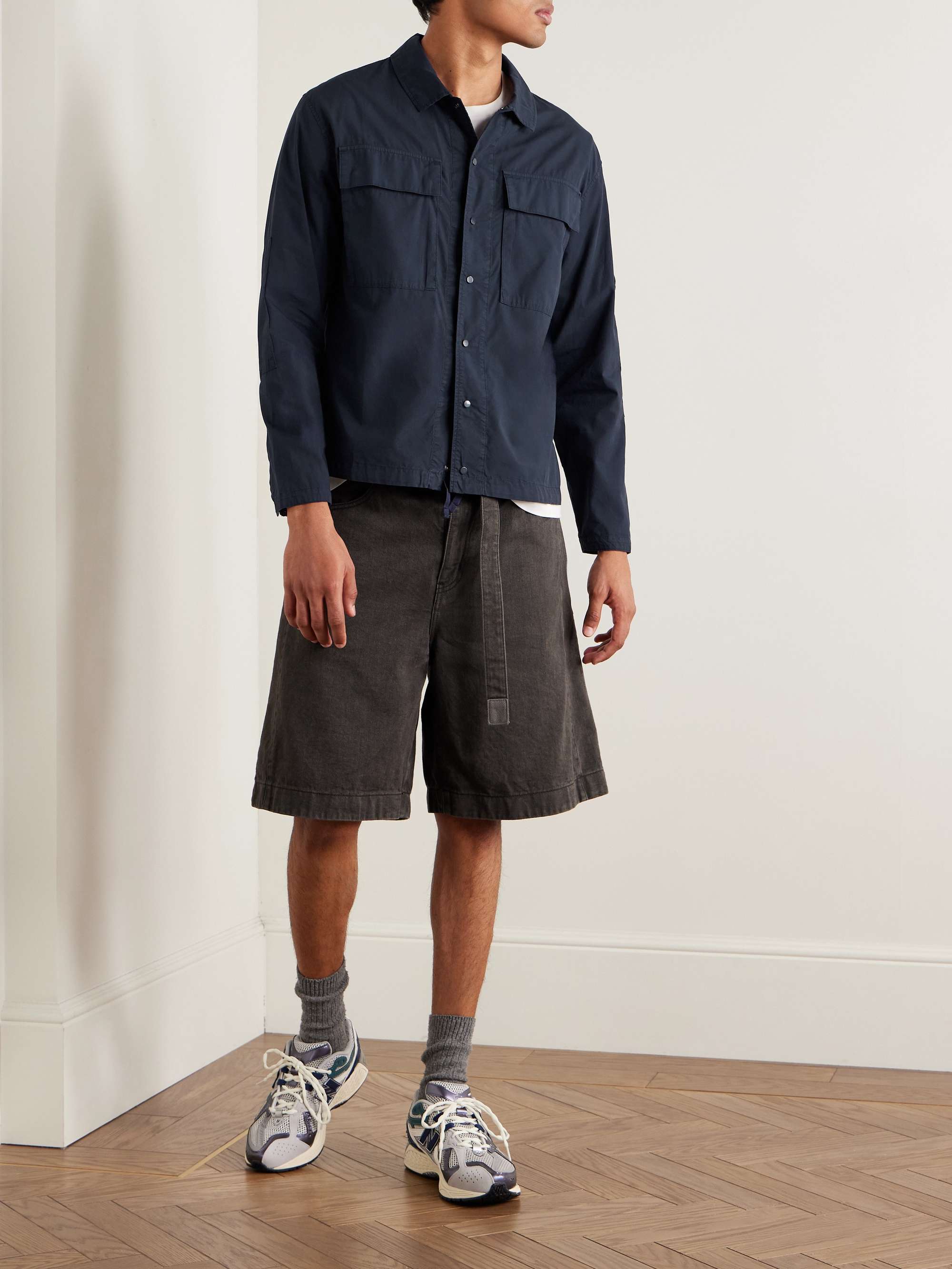 Logo-Appliquéd Cotton-Ripstop Overshirt view