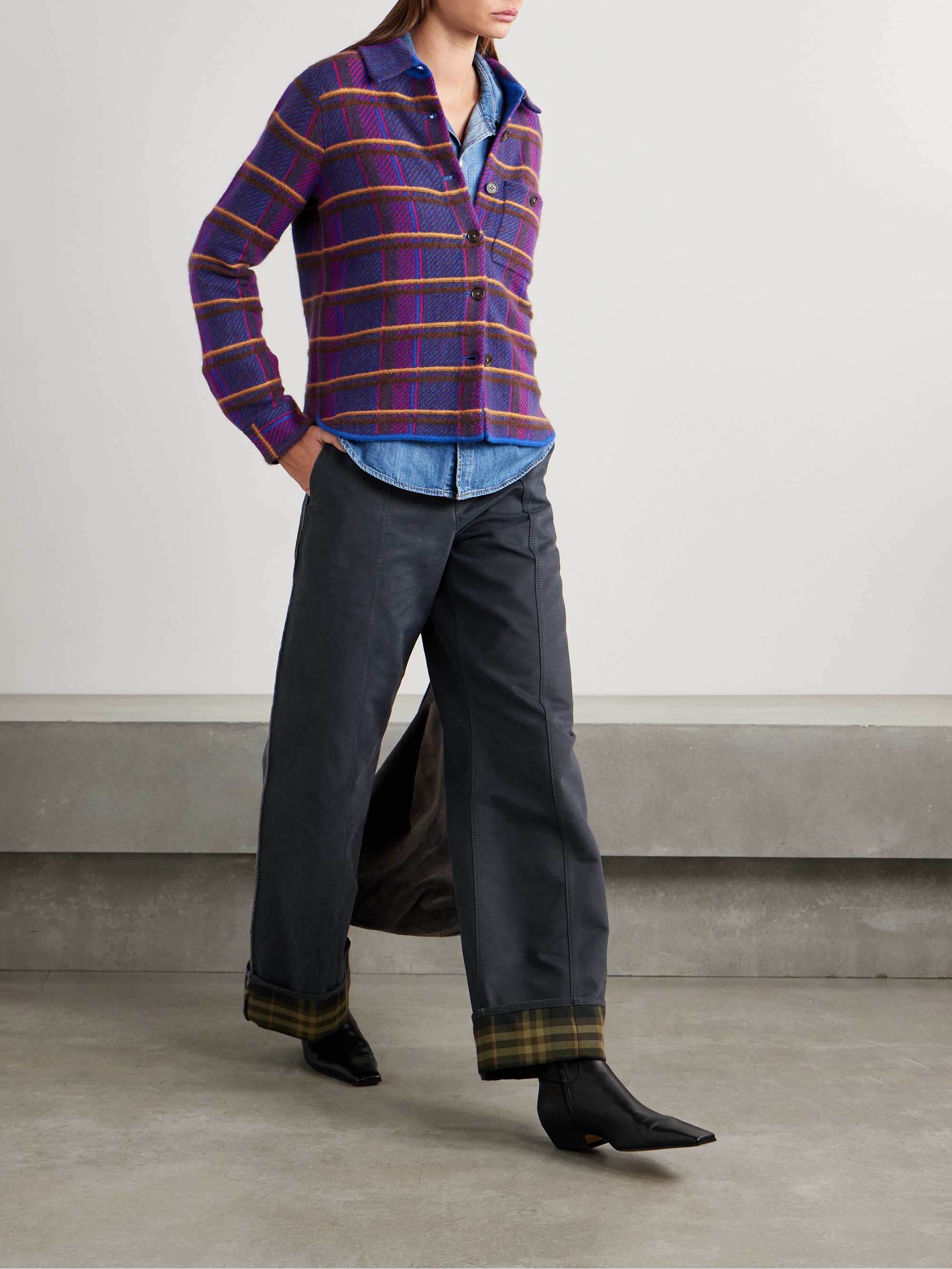 Dylan checked cashmere jacket view