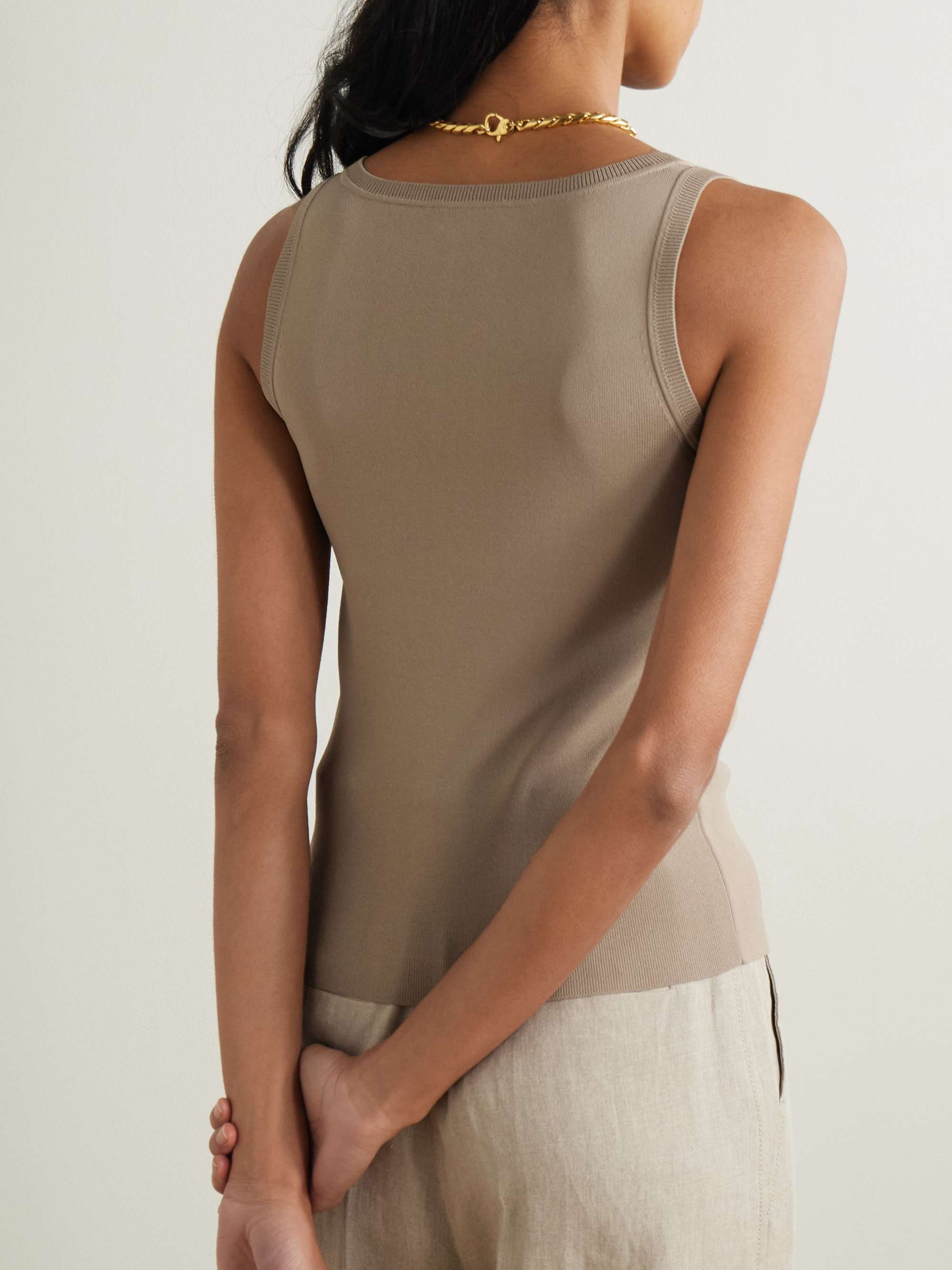 Embossed knitted tank view