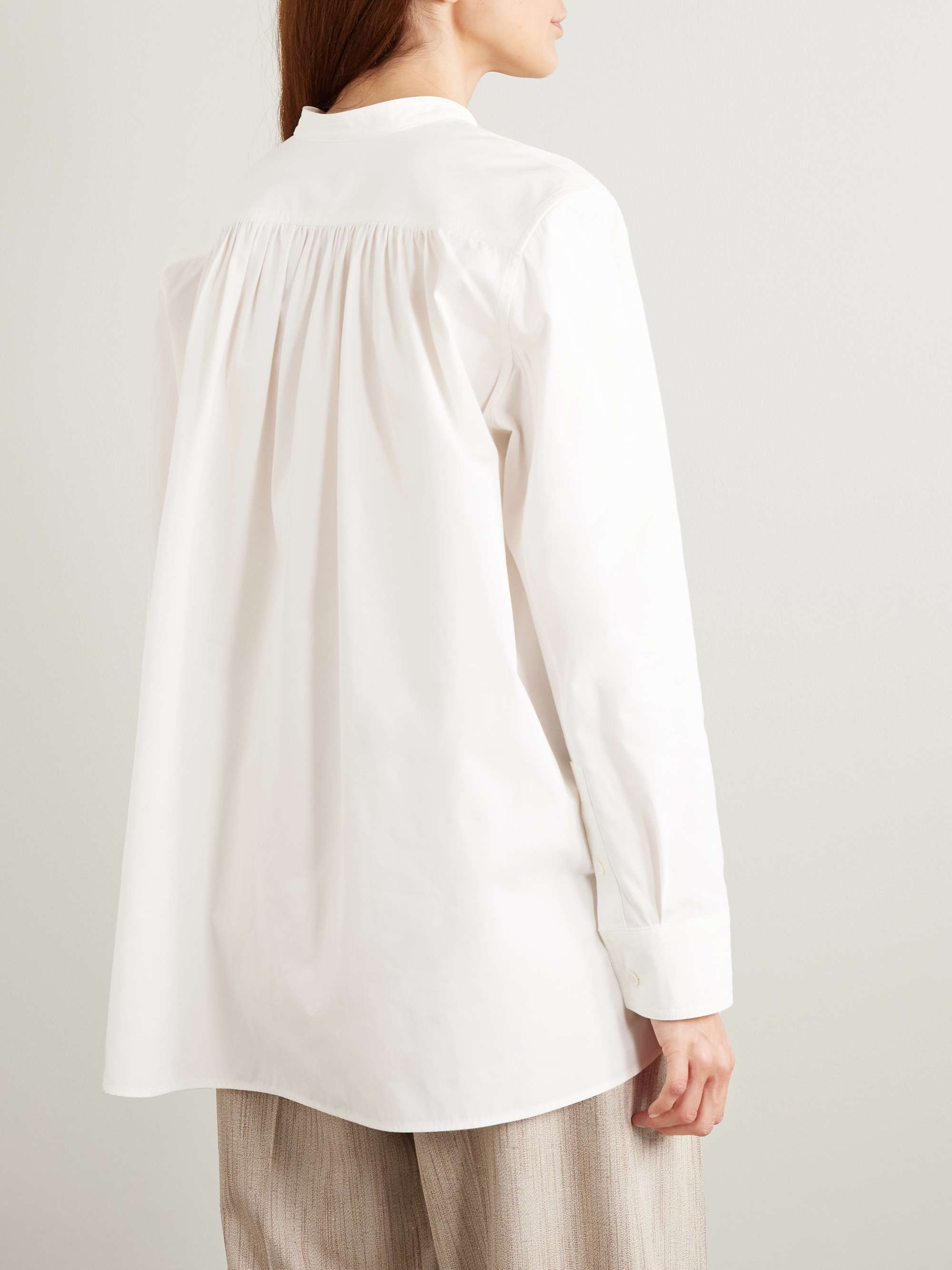 Paneled cotton-blend shirt view