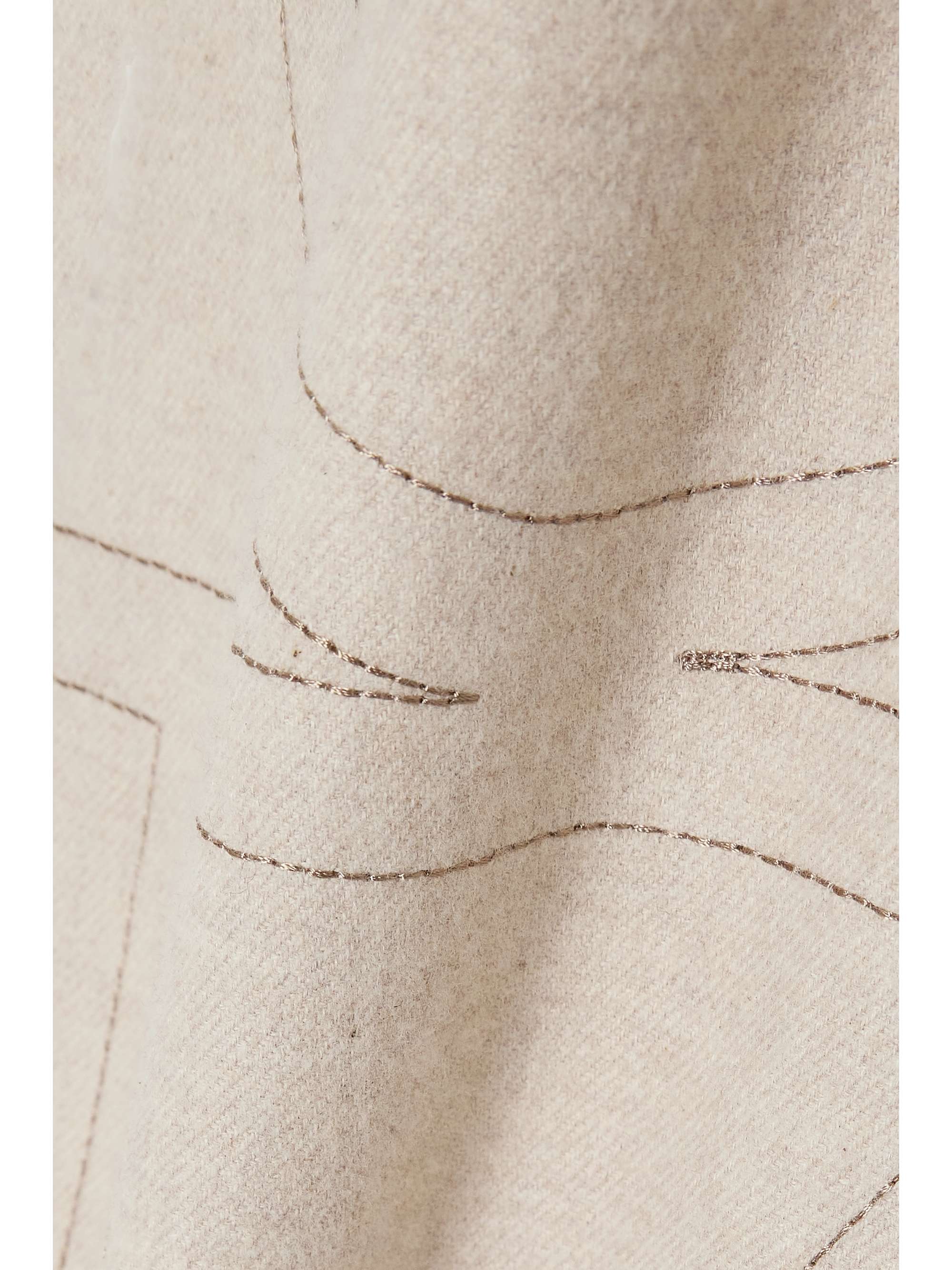 + NET SUSTAIN embroidered LENZING™ Modal-flannel wide-leg pants view