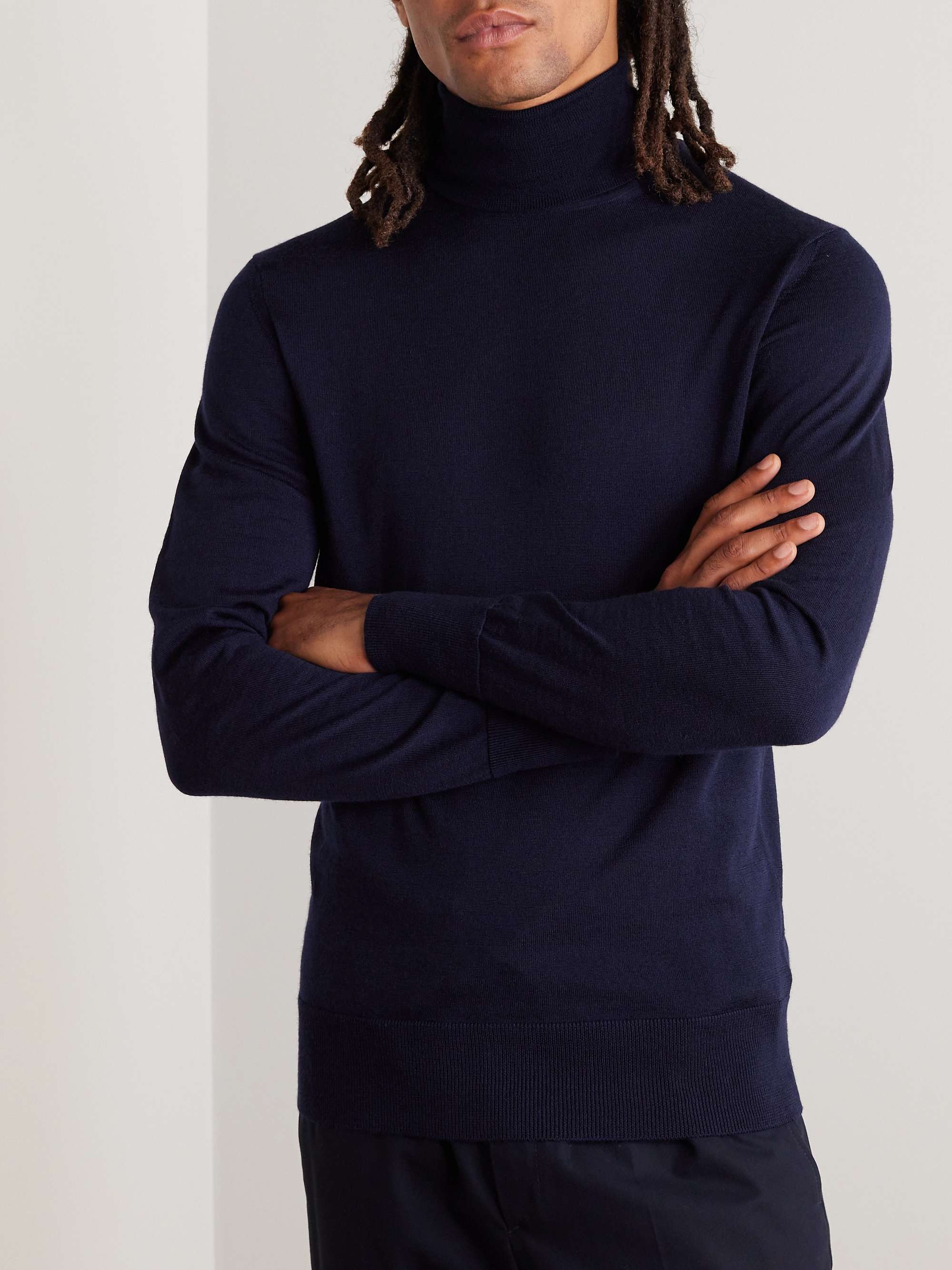 Slim-Fit Merino Wool Rollneck Sweater view