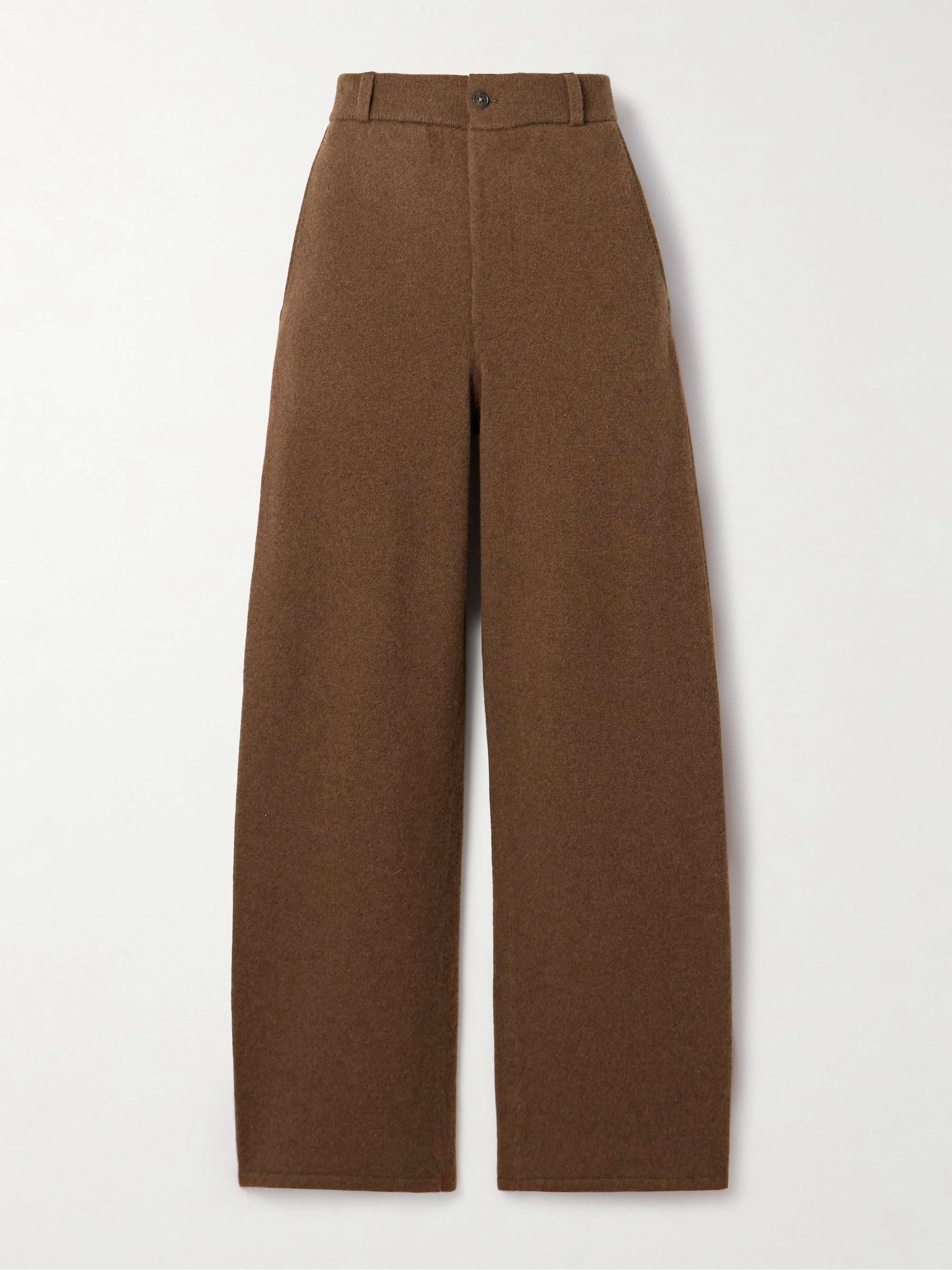 Cashmere-blend straight-leg pants view