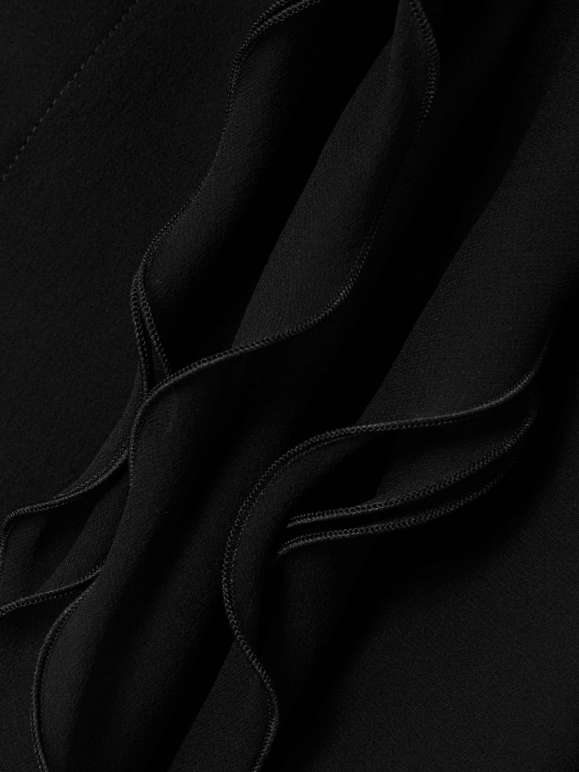Ruffled silk-chiffon blouse view