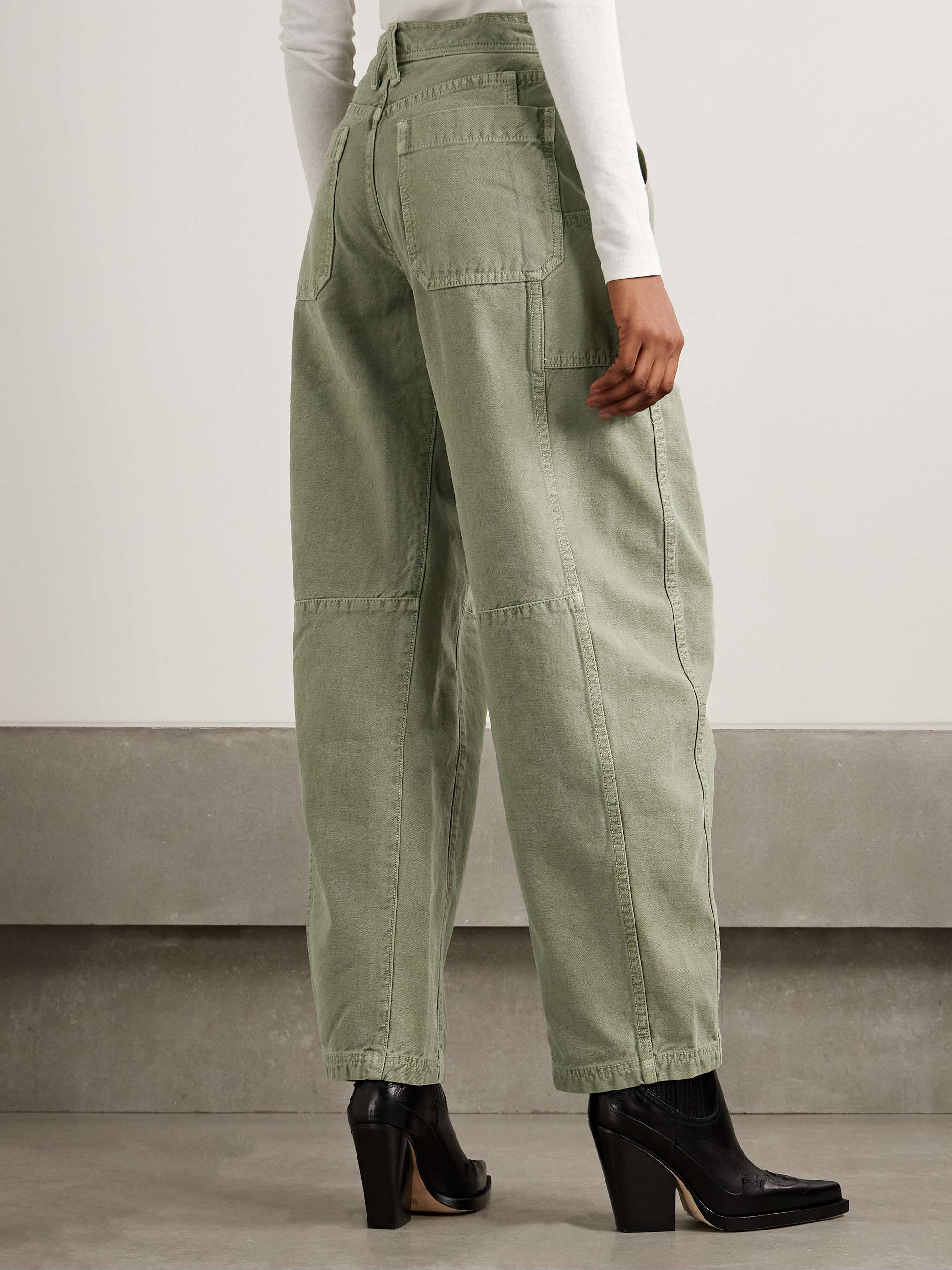 Rookie mid-rise barrel-leg cargo jeans view