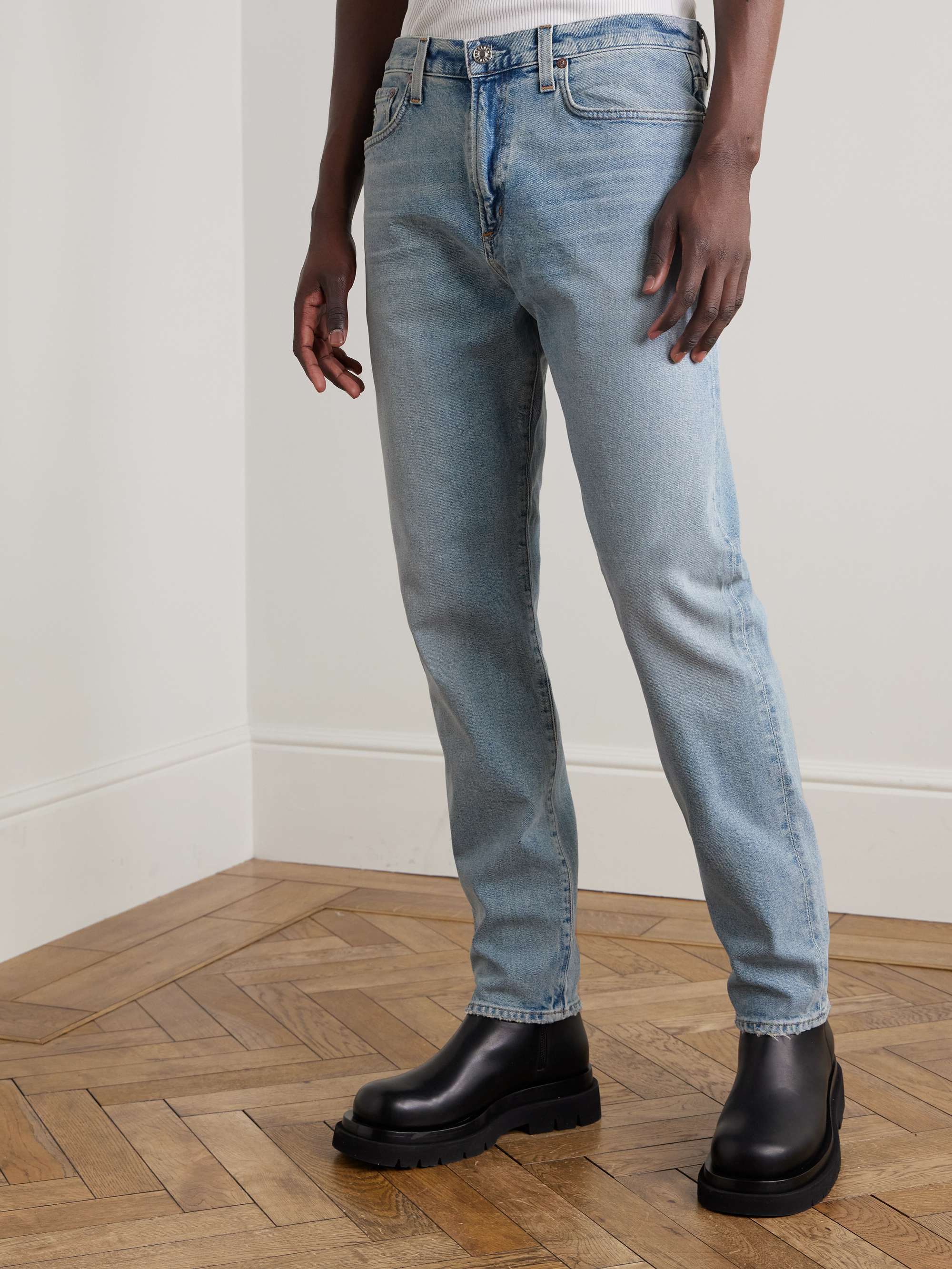 Curtis Slim-Fit Straight-Leg Distressed Jeans view