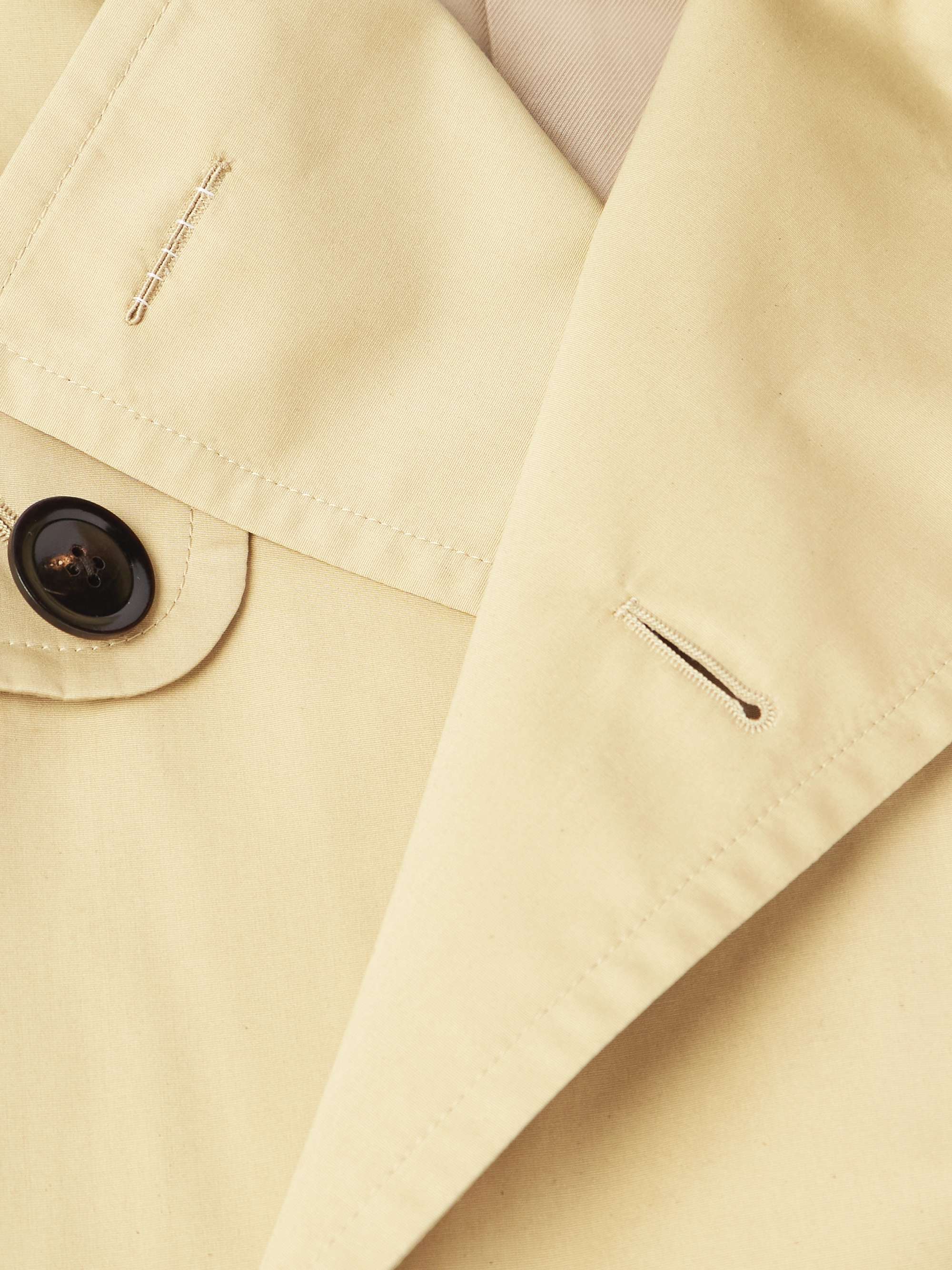 Double-Breasted Cotton and Silk-Blend Trench Coat view