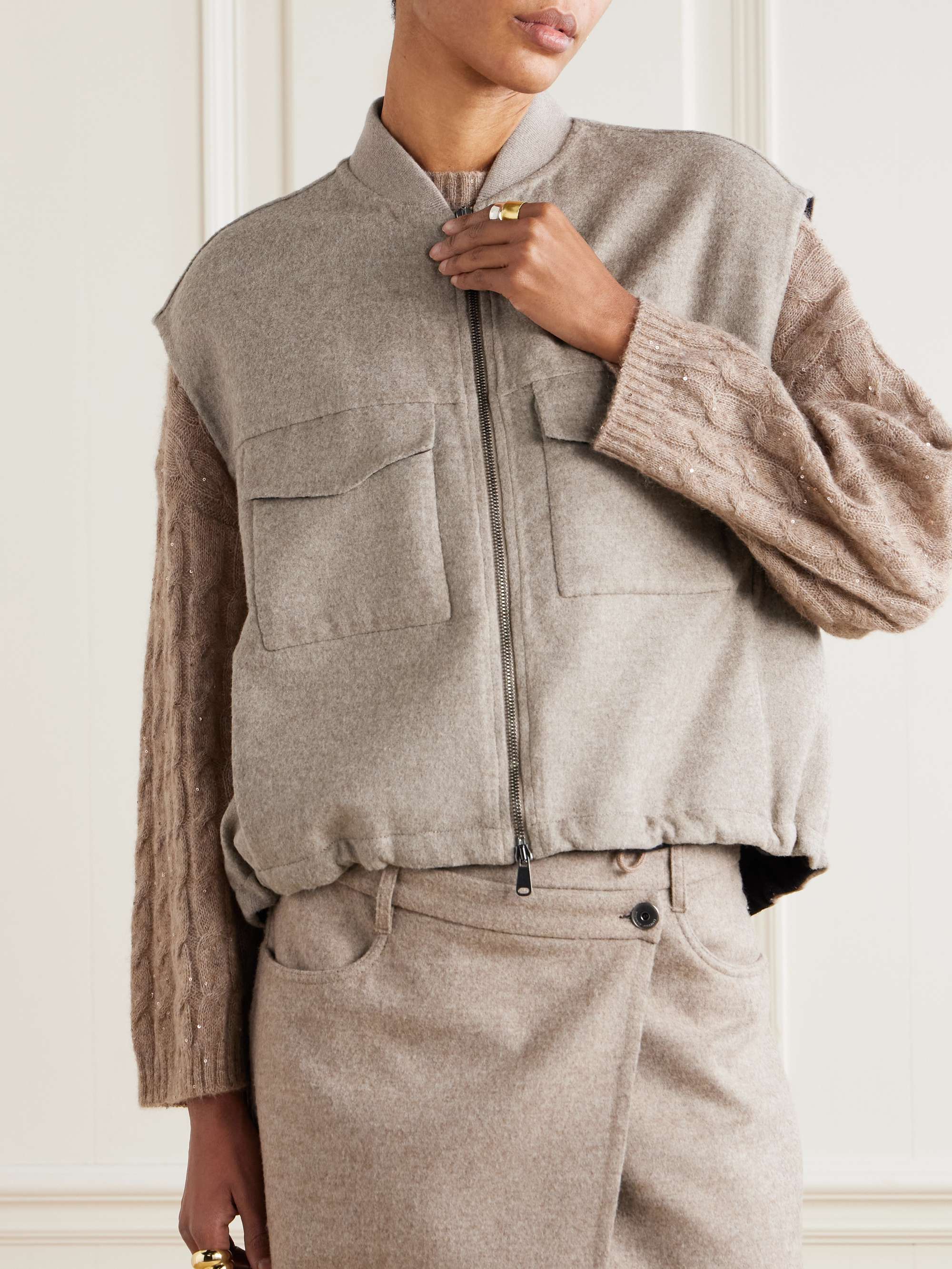 Wool-flannel vest view