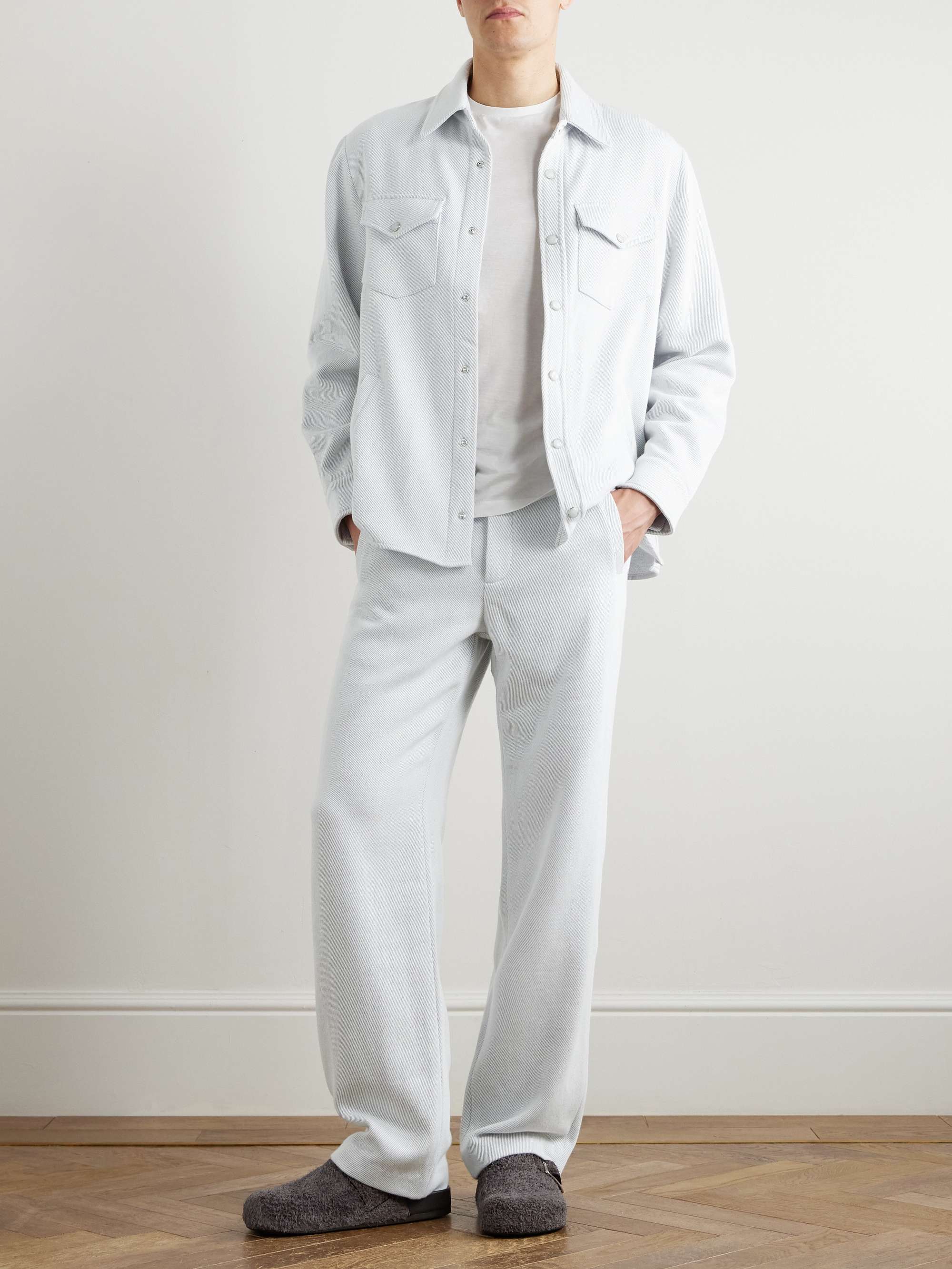 Explorer Straight-Leg Cashmere and Cotton-Blend Twill Trousers view