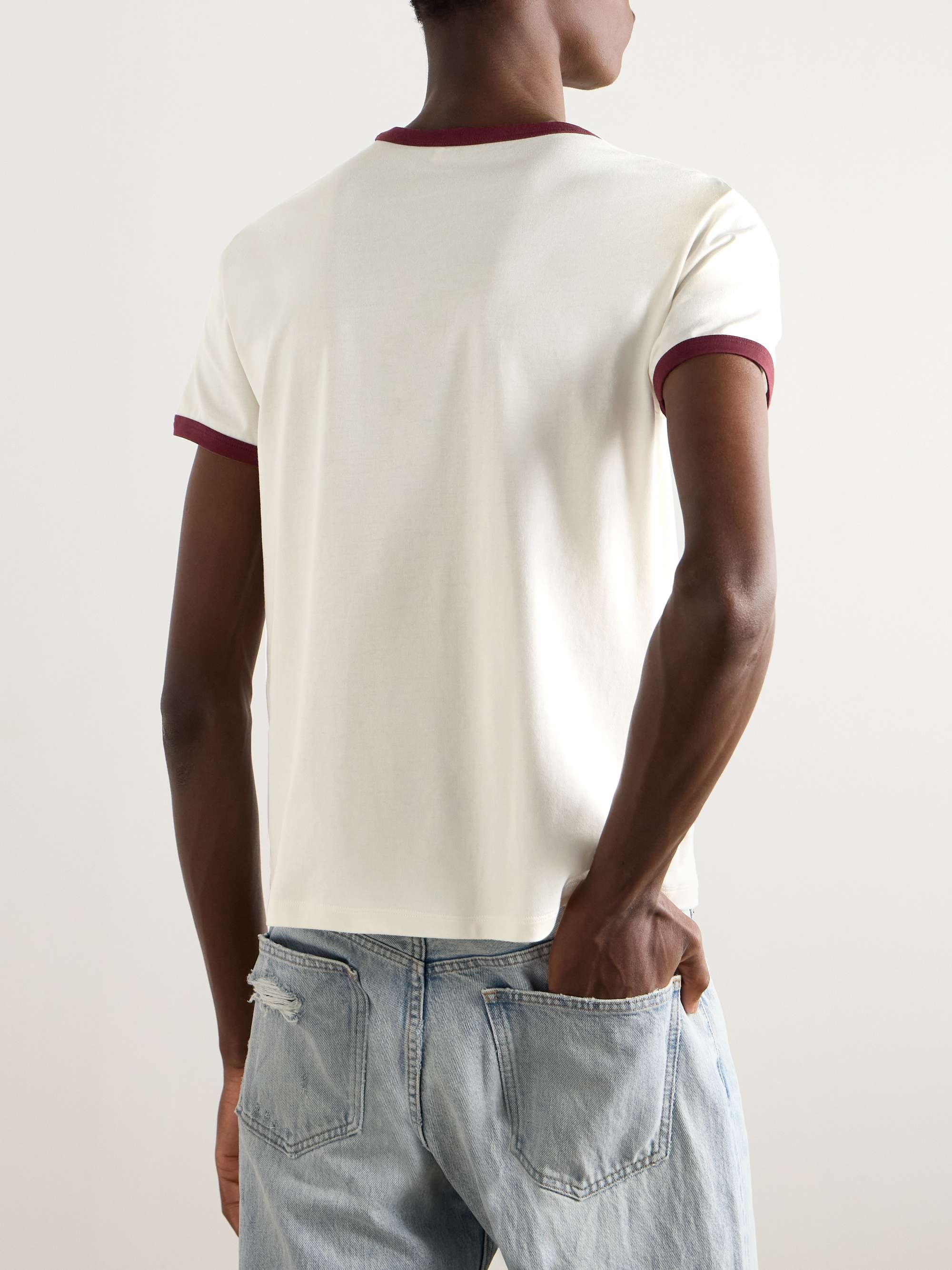 Cropped Logo-Print Cotton-Jersey T-Shirt view