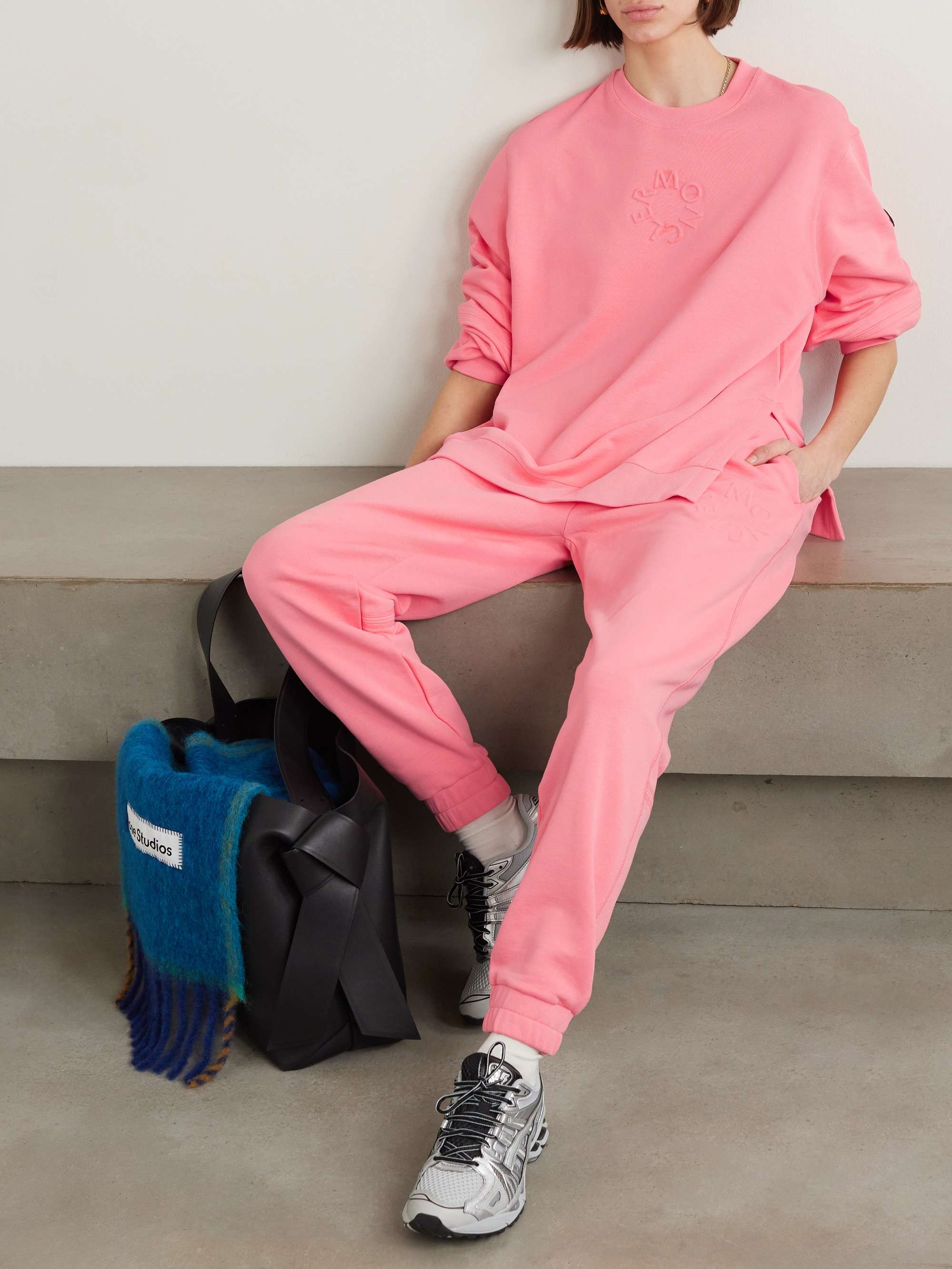 Debossed cotton-jersey sweatshirt view