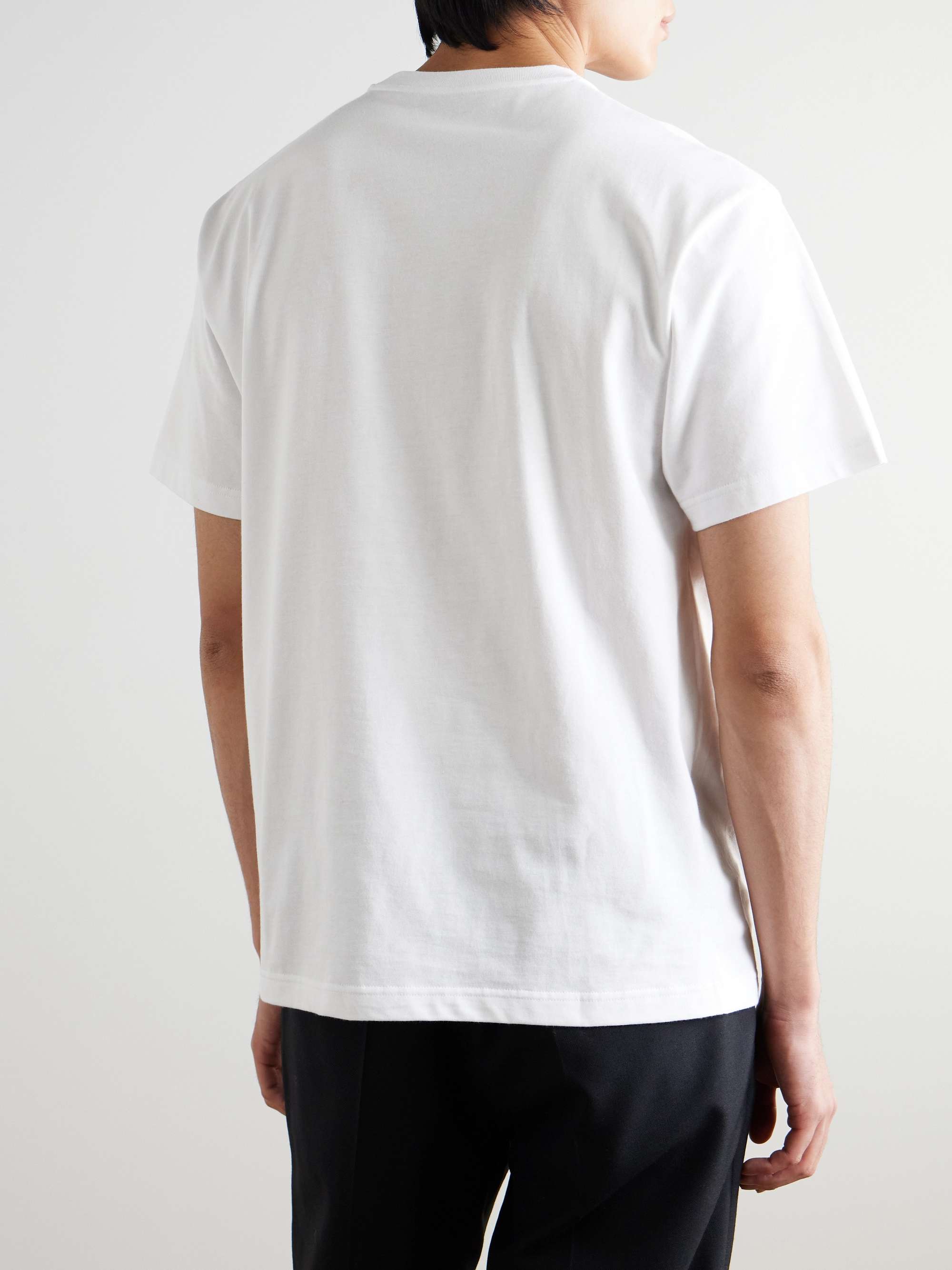 Logo-Flocked Printed Cotton-Jersey T-Shirt view