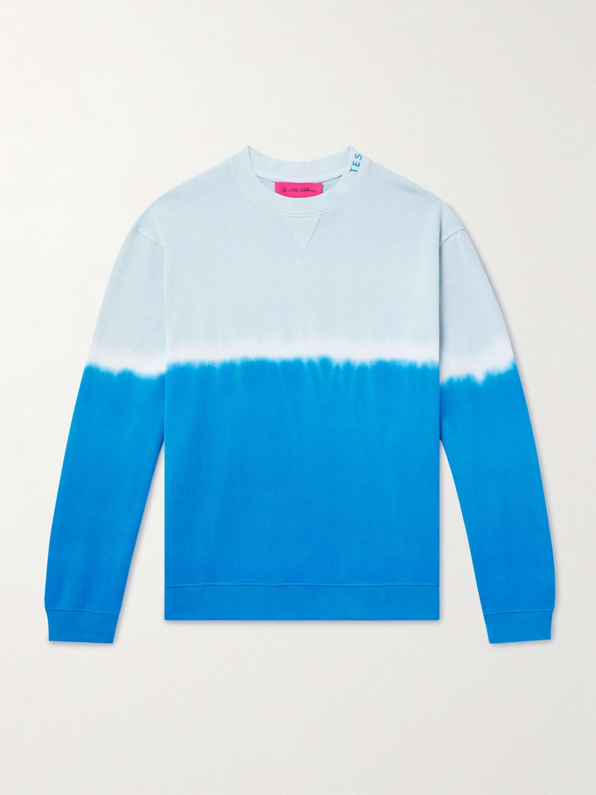 Embroidered Tie-Dyed Cotton And Cashmere-Blend Jersey Sweatshirt view