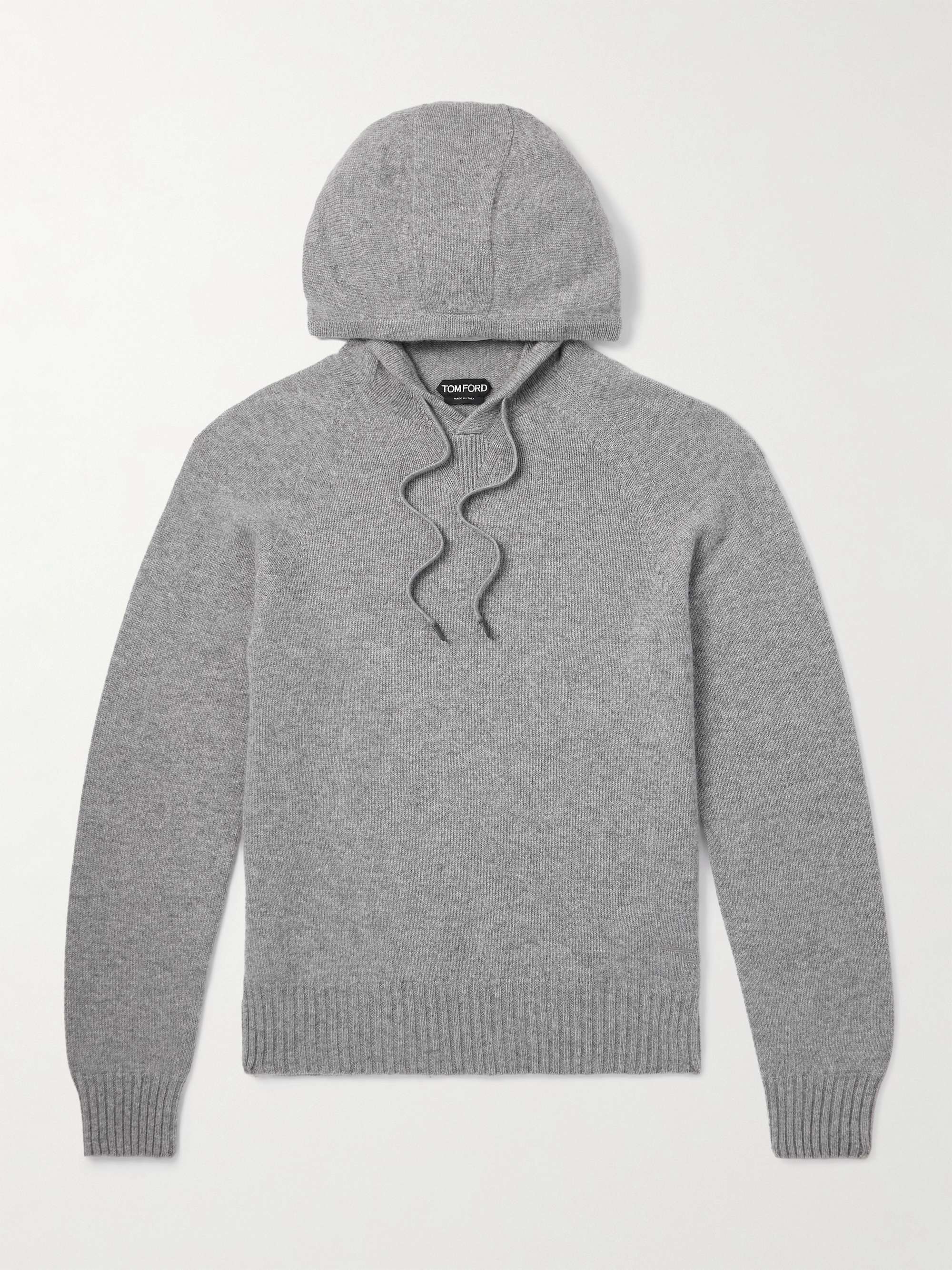 Logo-Embroidered Cashmere Hoodie view