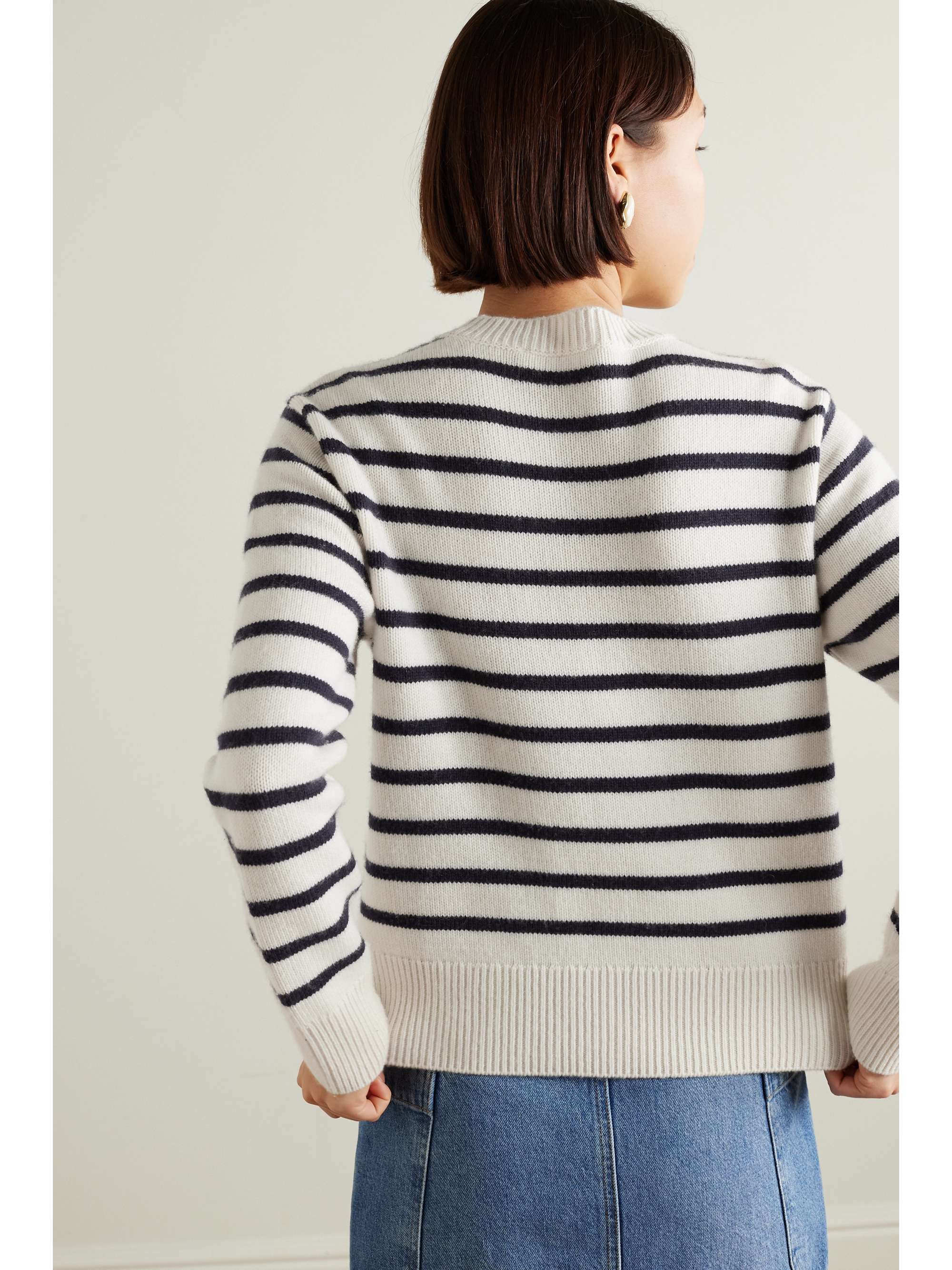 Striped cashmere sweater view