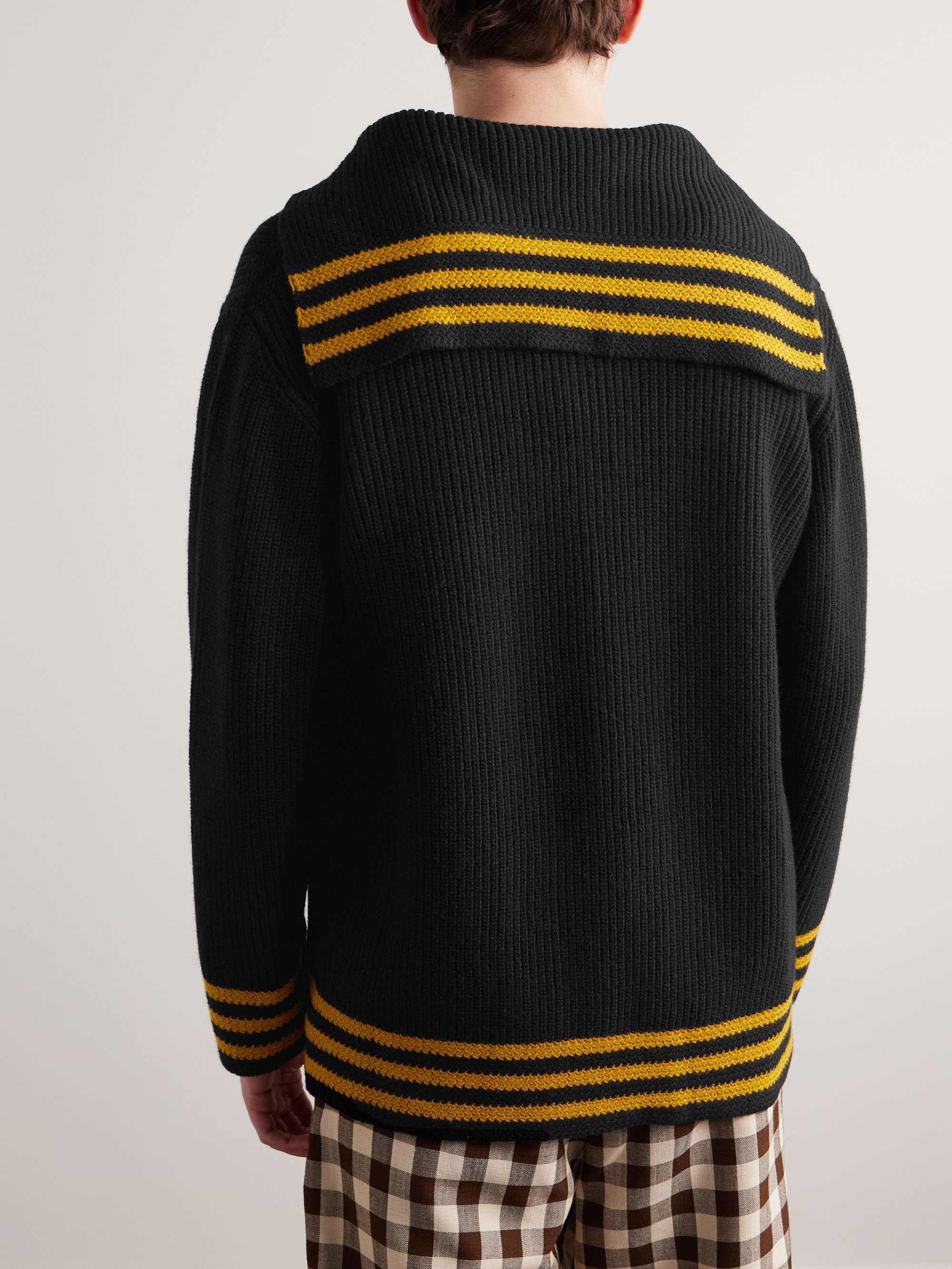 Deck Striped Ribbed Wool Sweater view