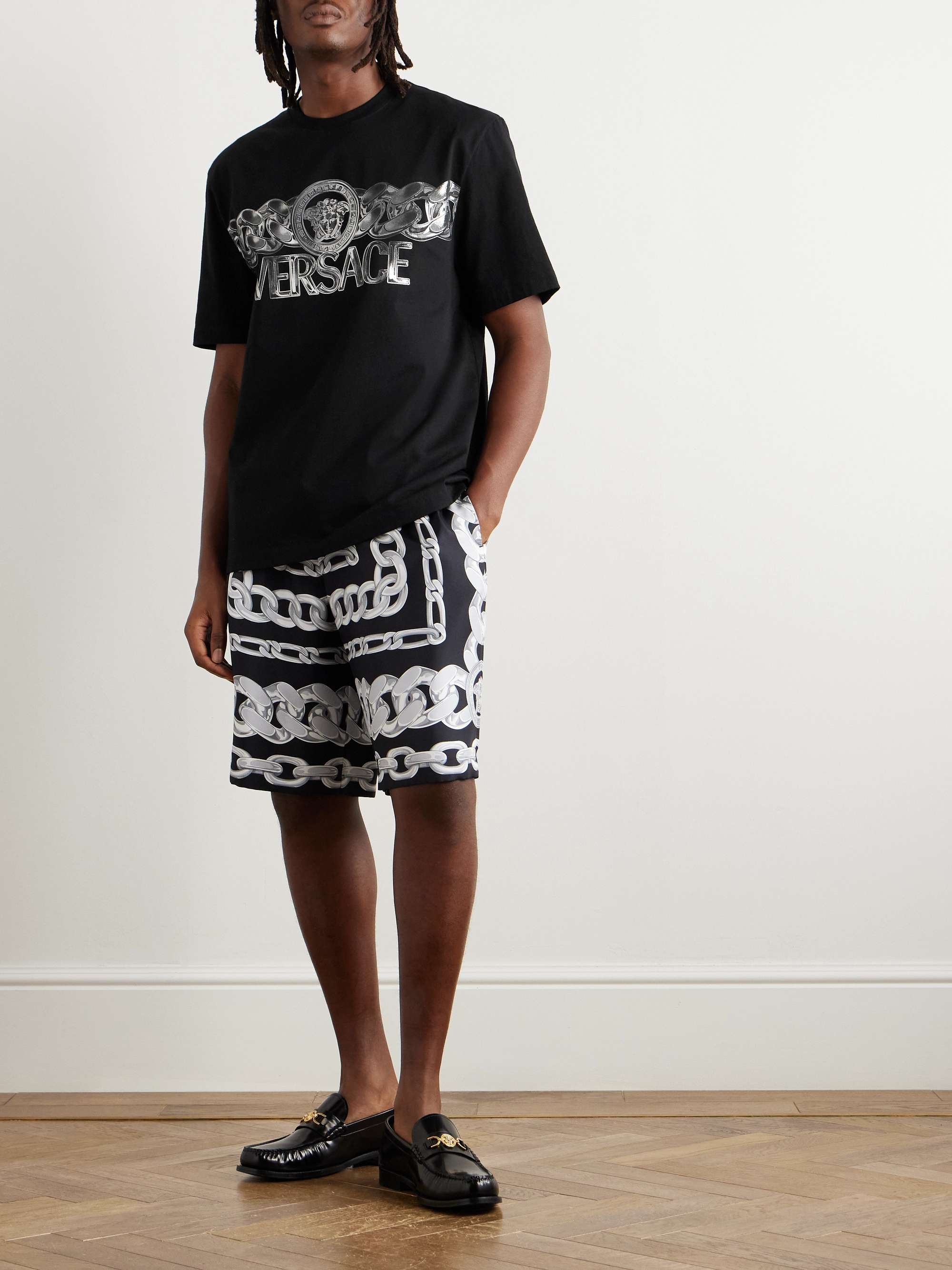Medusa Logo-Print Cotton-Jersey T-Shirt view