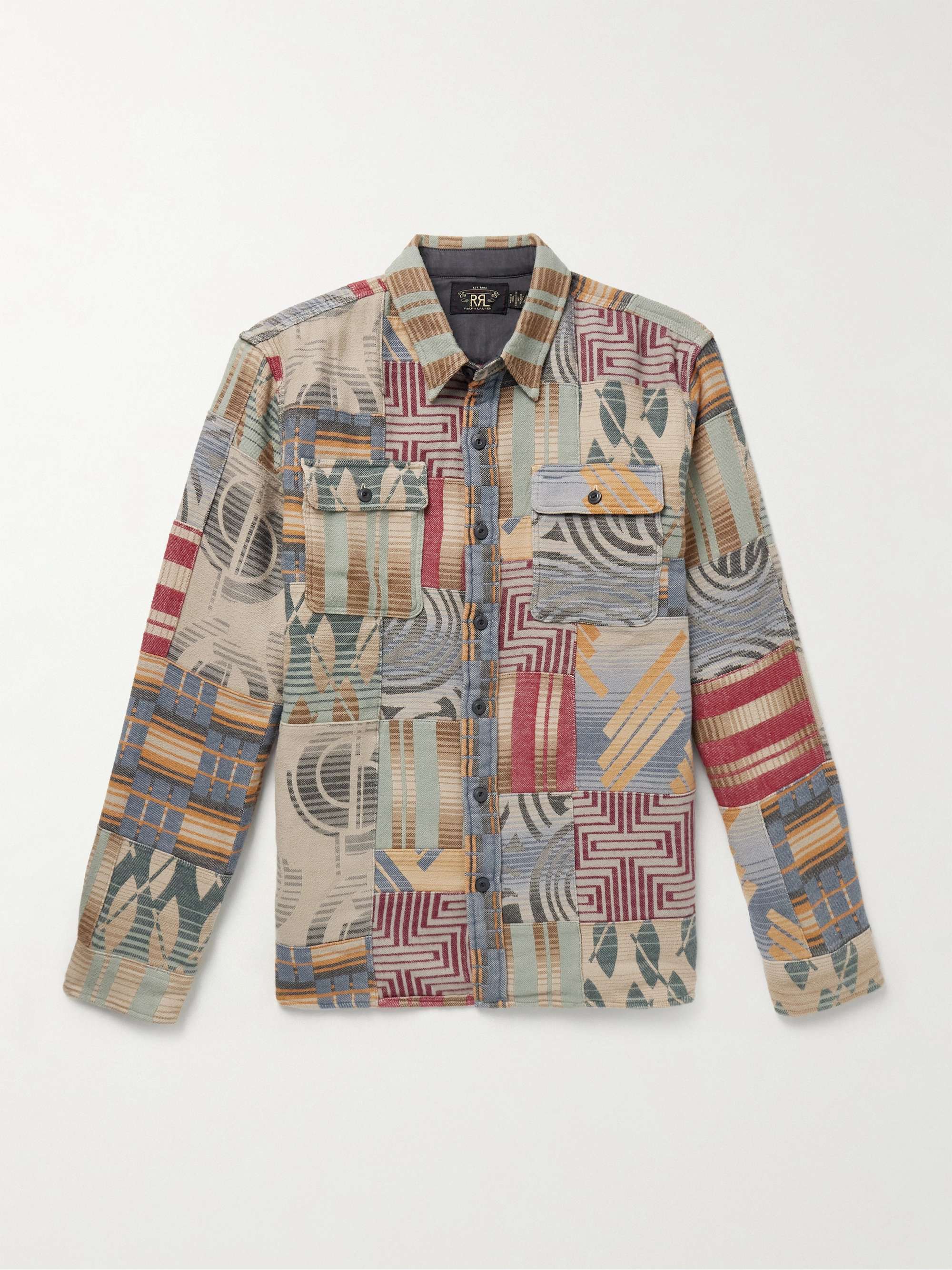 Matlock Patchwork Cotton-Jacquard Shirt view
