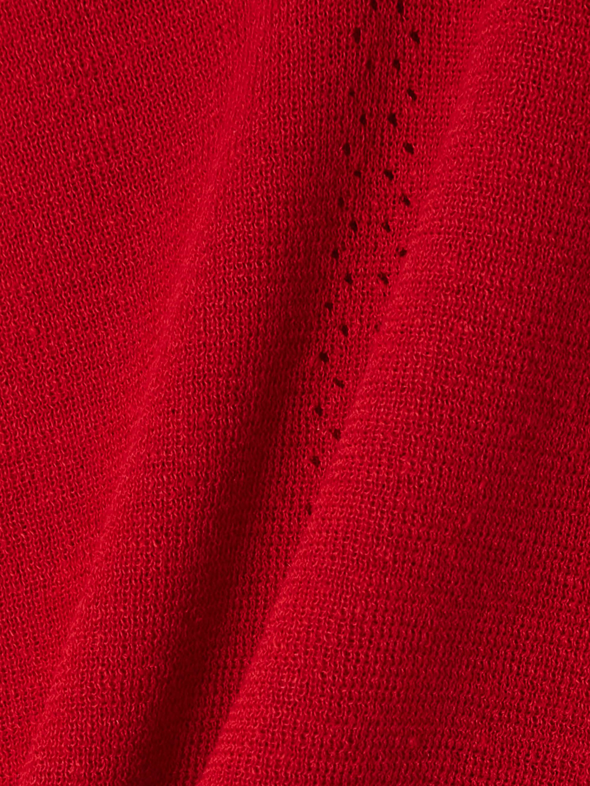 Heyde draped pointelle-trimmed linen-blend tank view