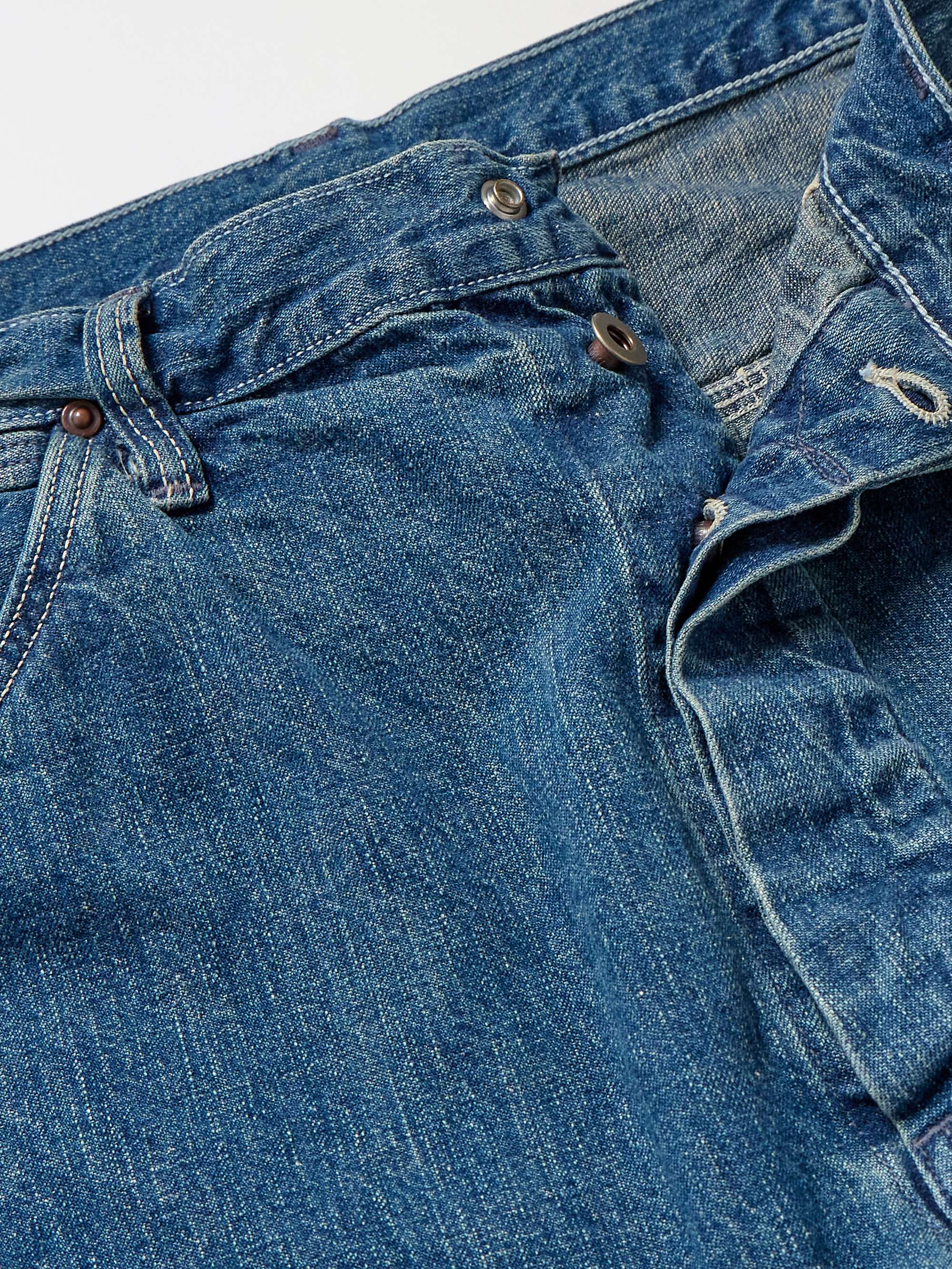 Paint-Splattered Straight-Leg Selvedge Jeans view