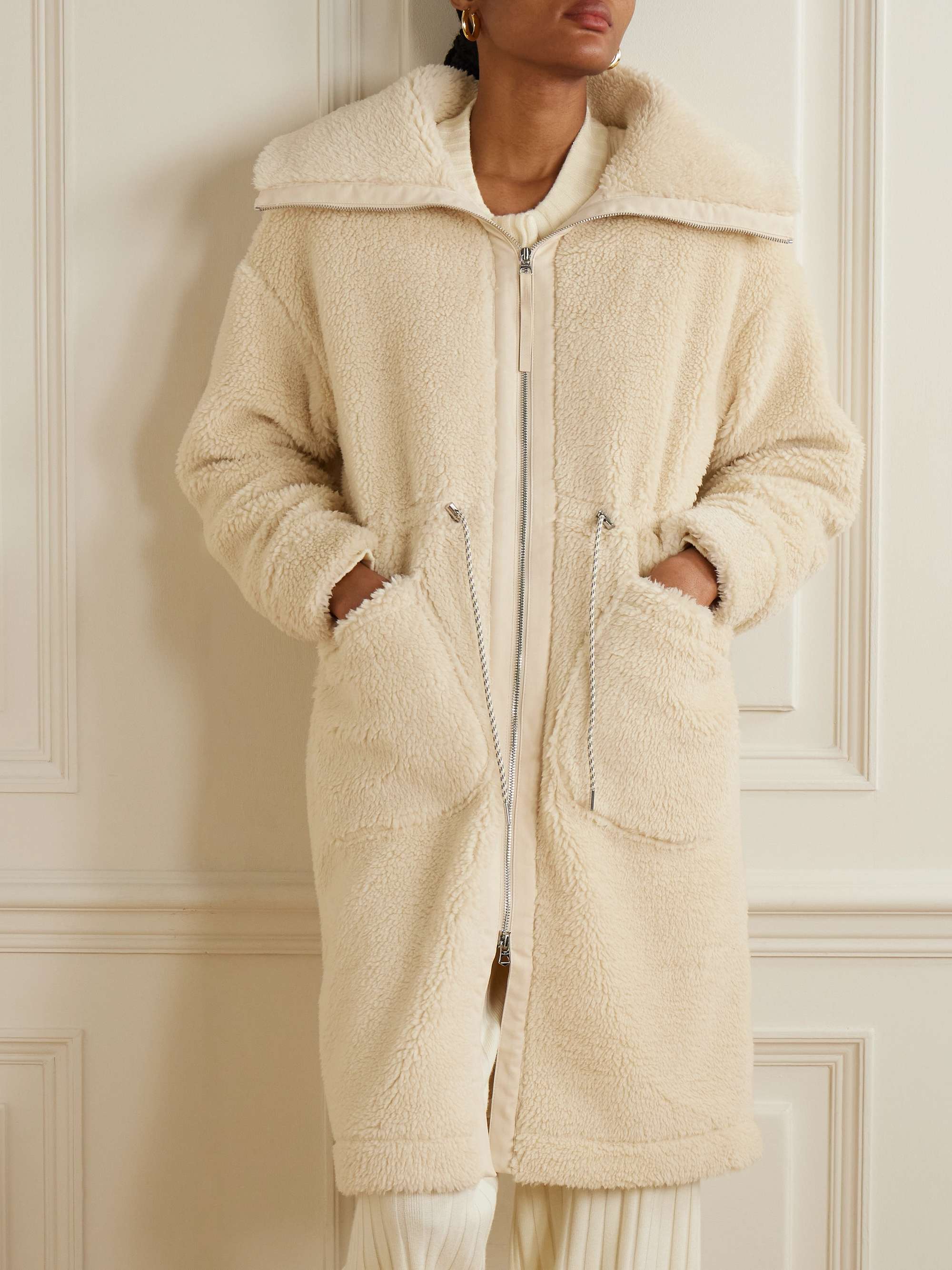 Logan oversized fleece coat view