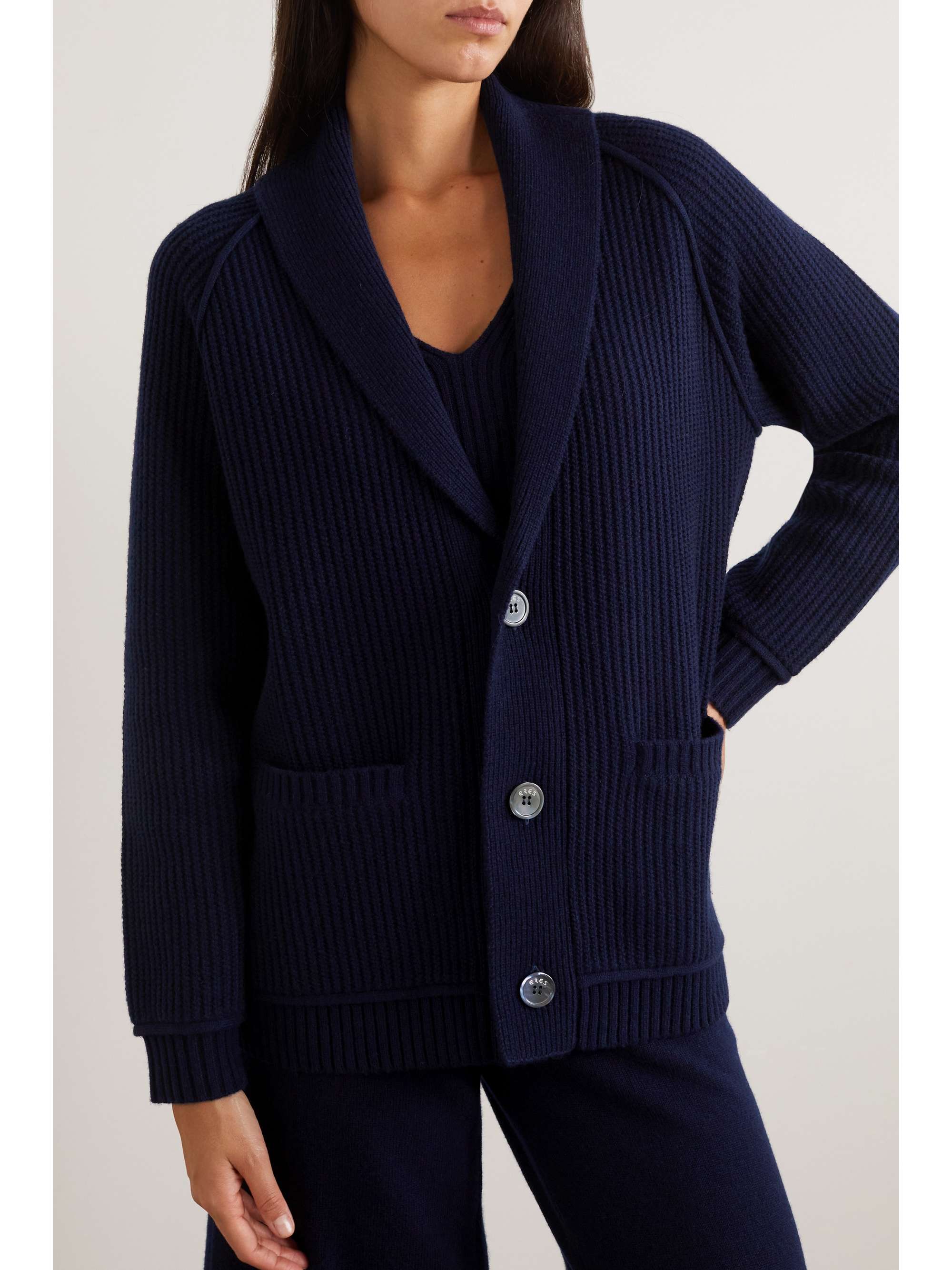Maxime ribbed wool and cashmere-blend cardigan view