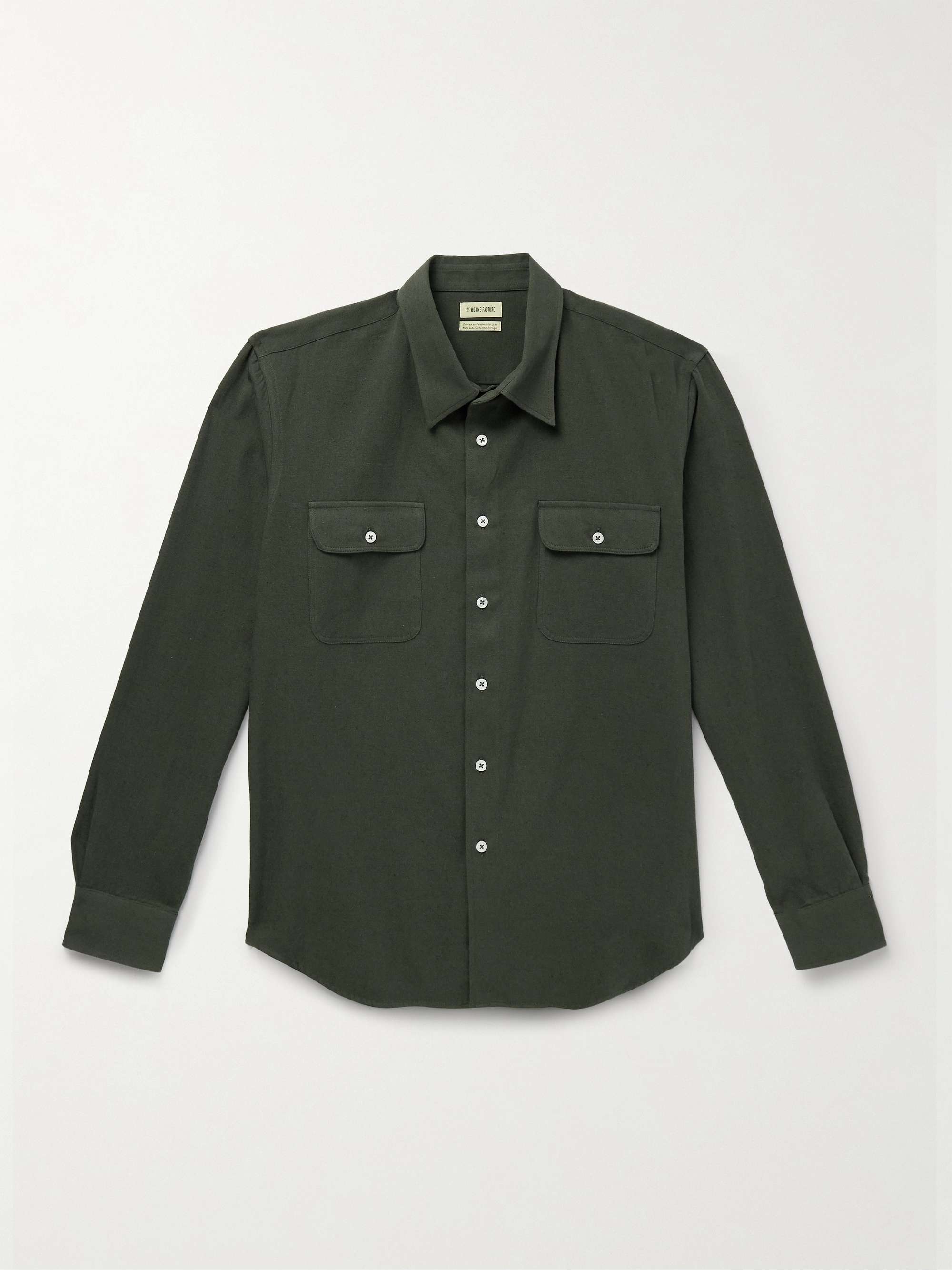 Cotton and Hemp-Blend Gabardine Shirt view