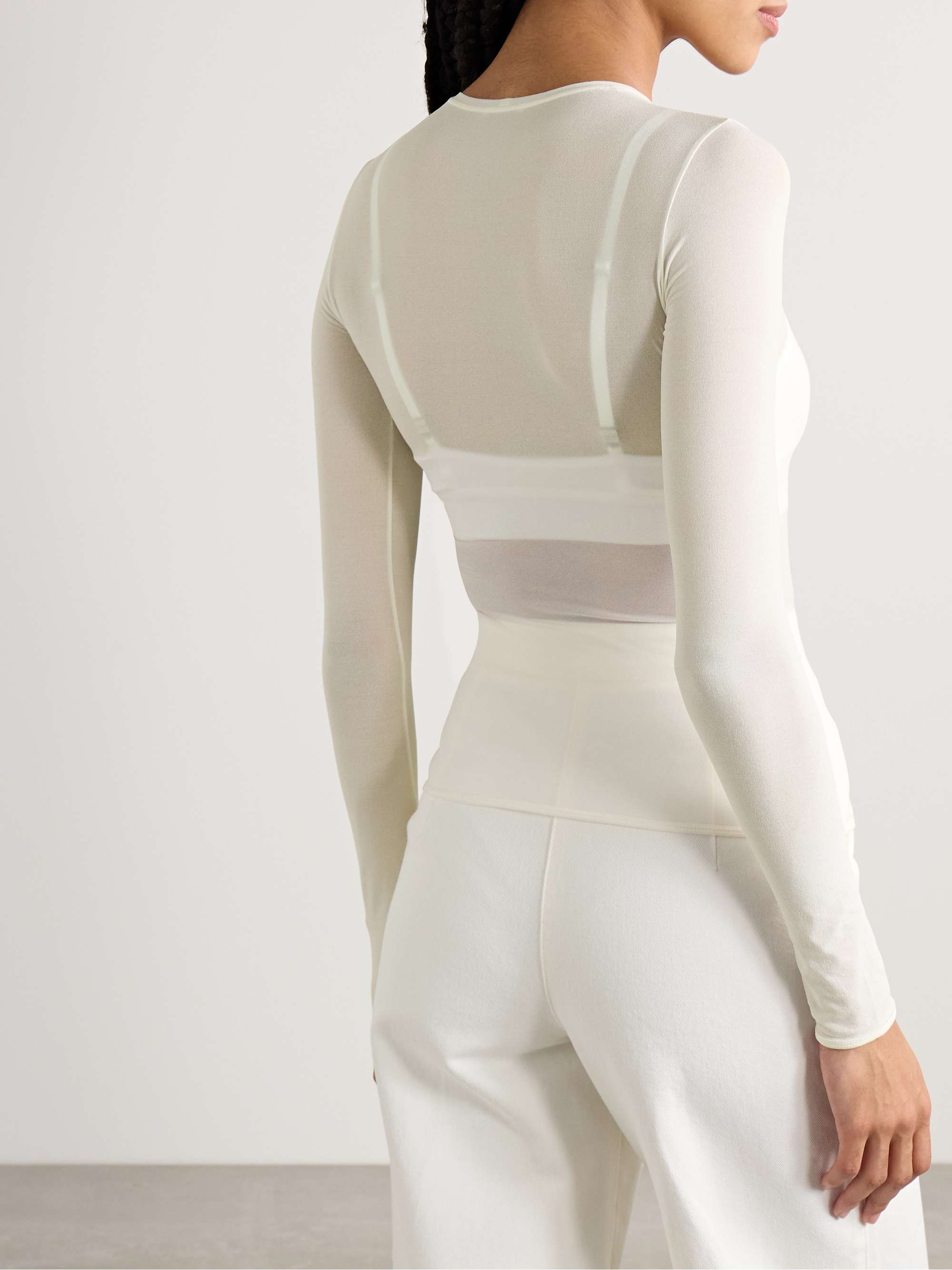 Ames stretch-silk T-shirt view