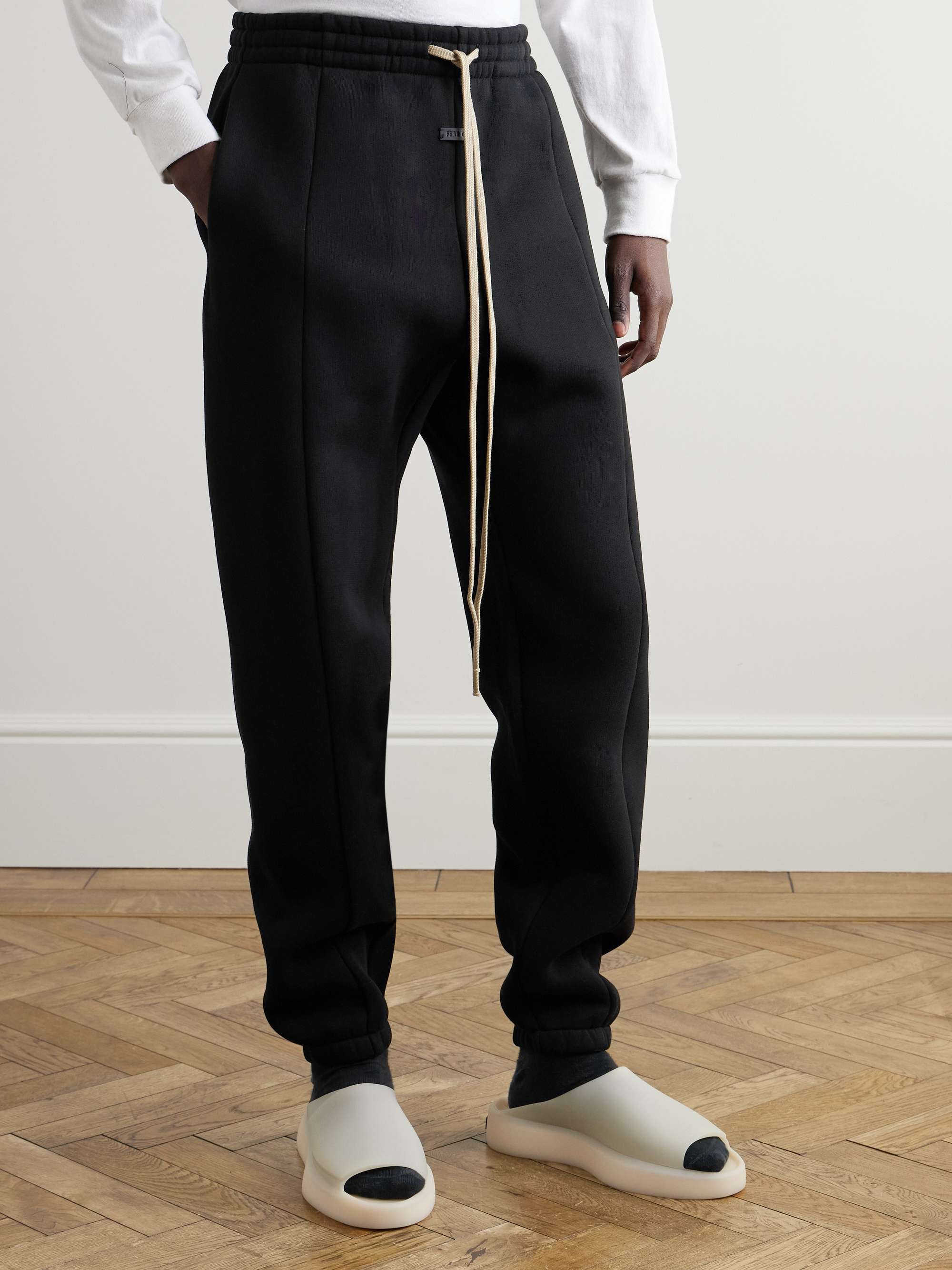 Logo-Appliquéd Cotton-Blend Jersey Sweatpants view