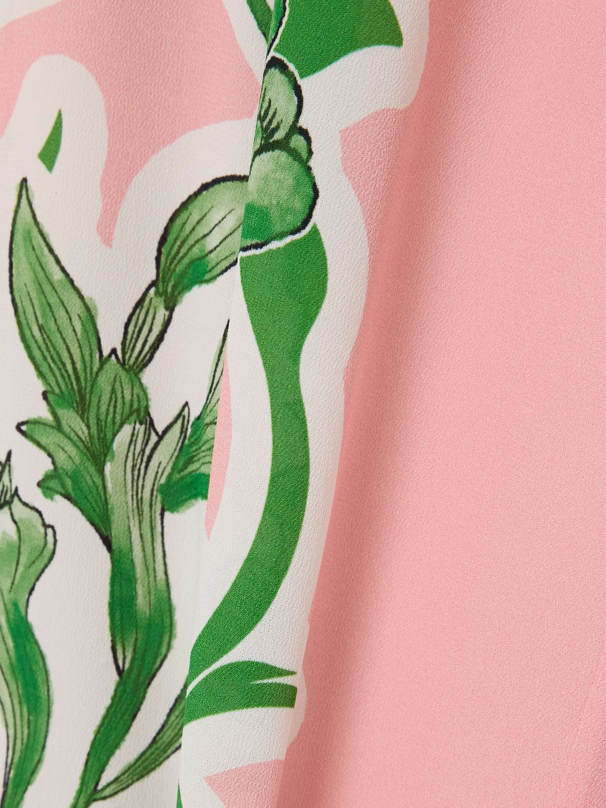 Havana floral-print crepe straight-leg pants view