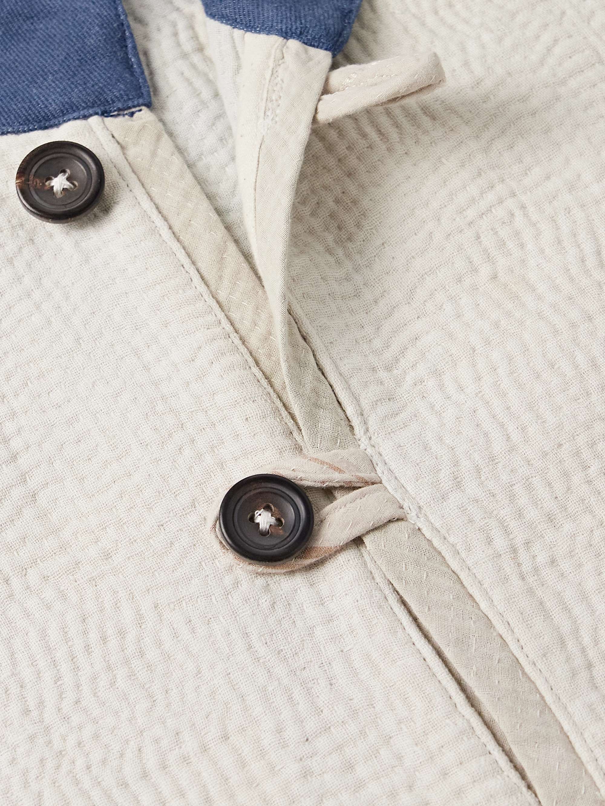 Embroidered Cotton-Ripstop Jacket with Detachable Liner view