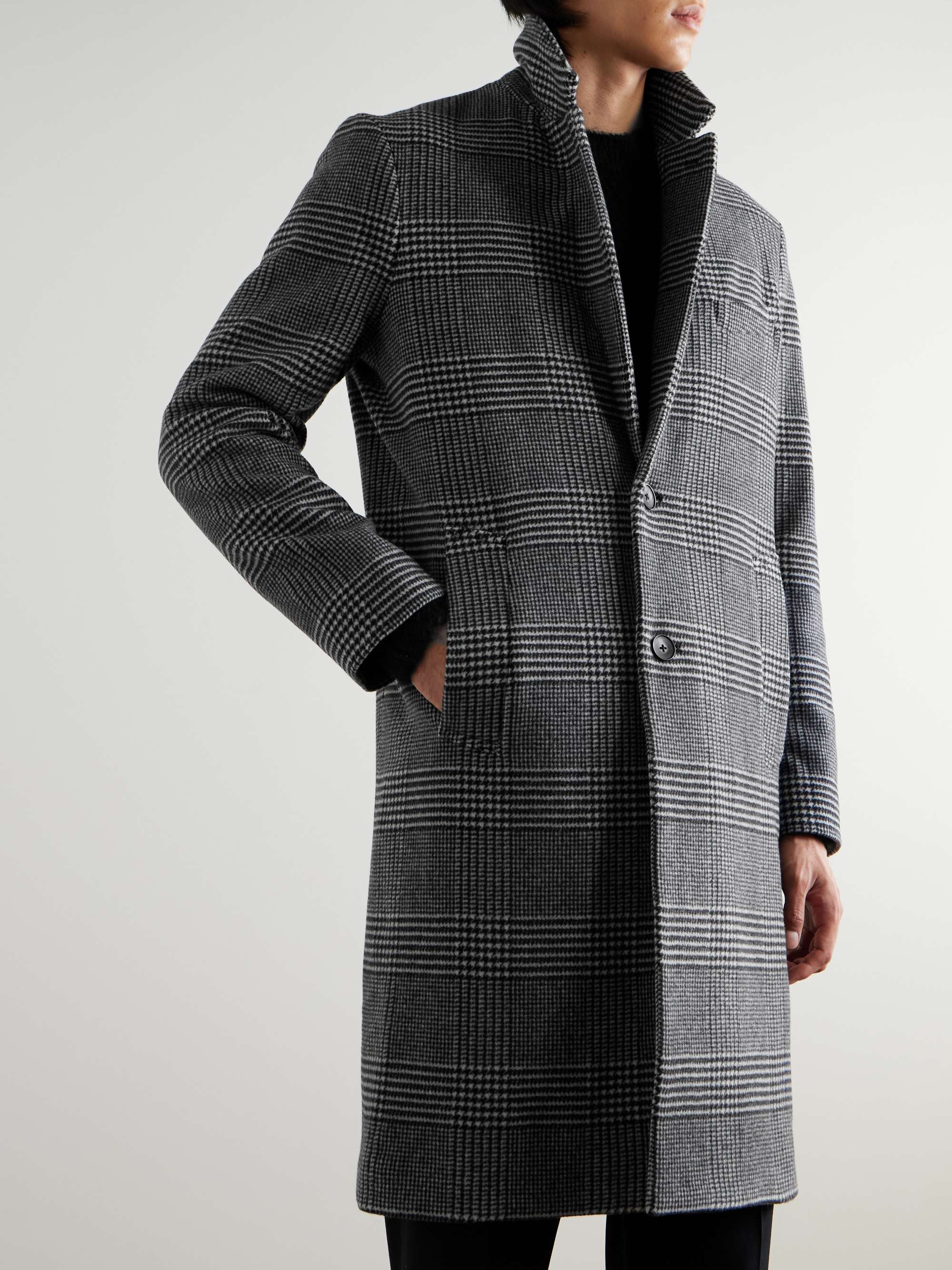 Checked Virgin Wool-Blend Coat view